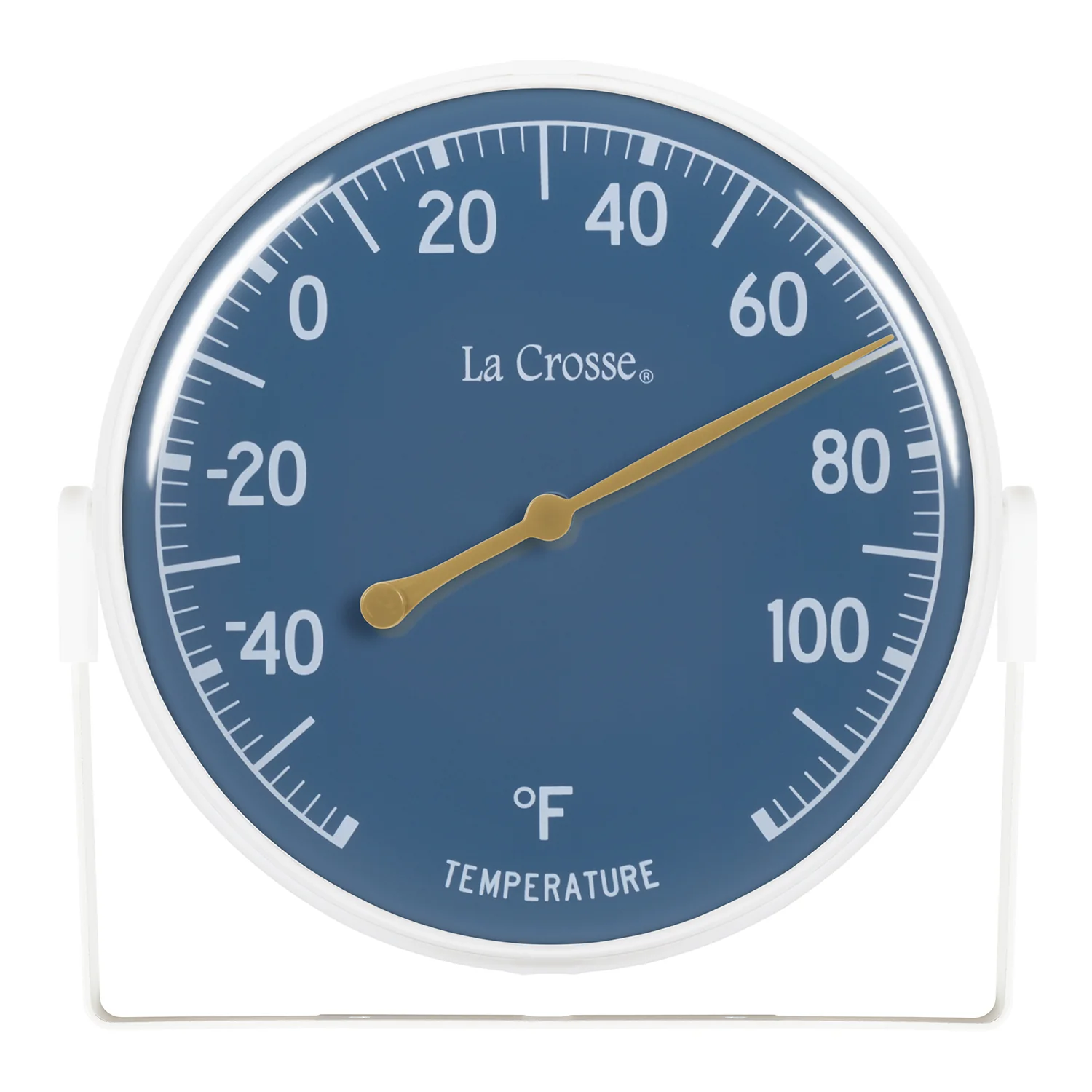 104-1512BL 5 inch Dial Thermometer with Bracket - Blue