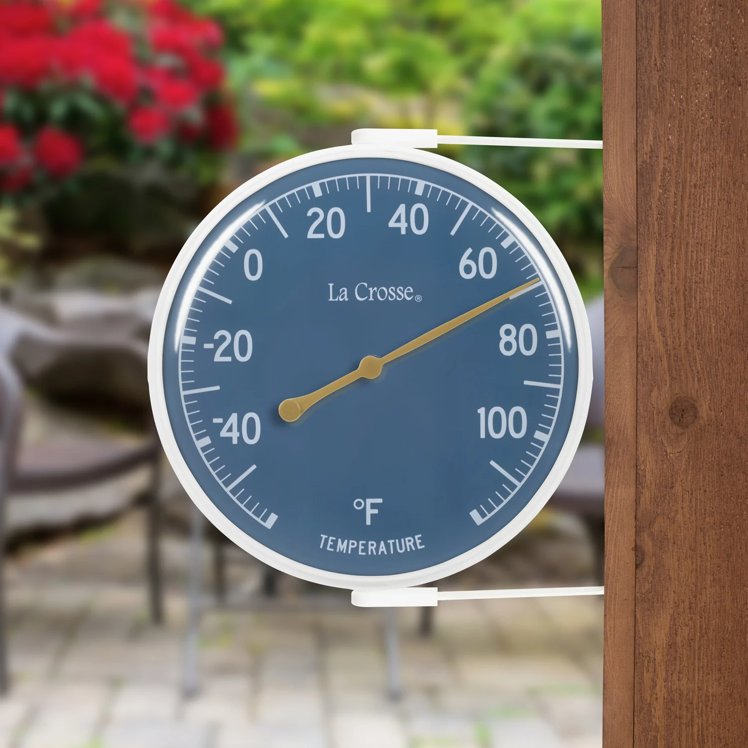 104-1512BL 5 inch Dial Thermometer with Bracket - Blue - Image 2