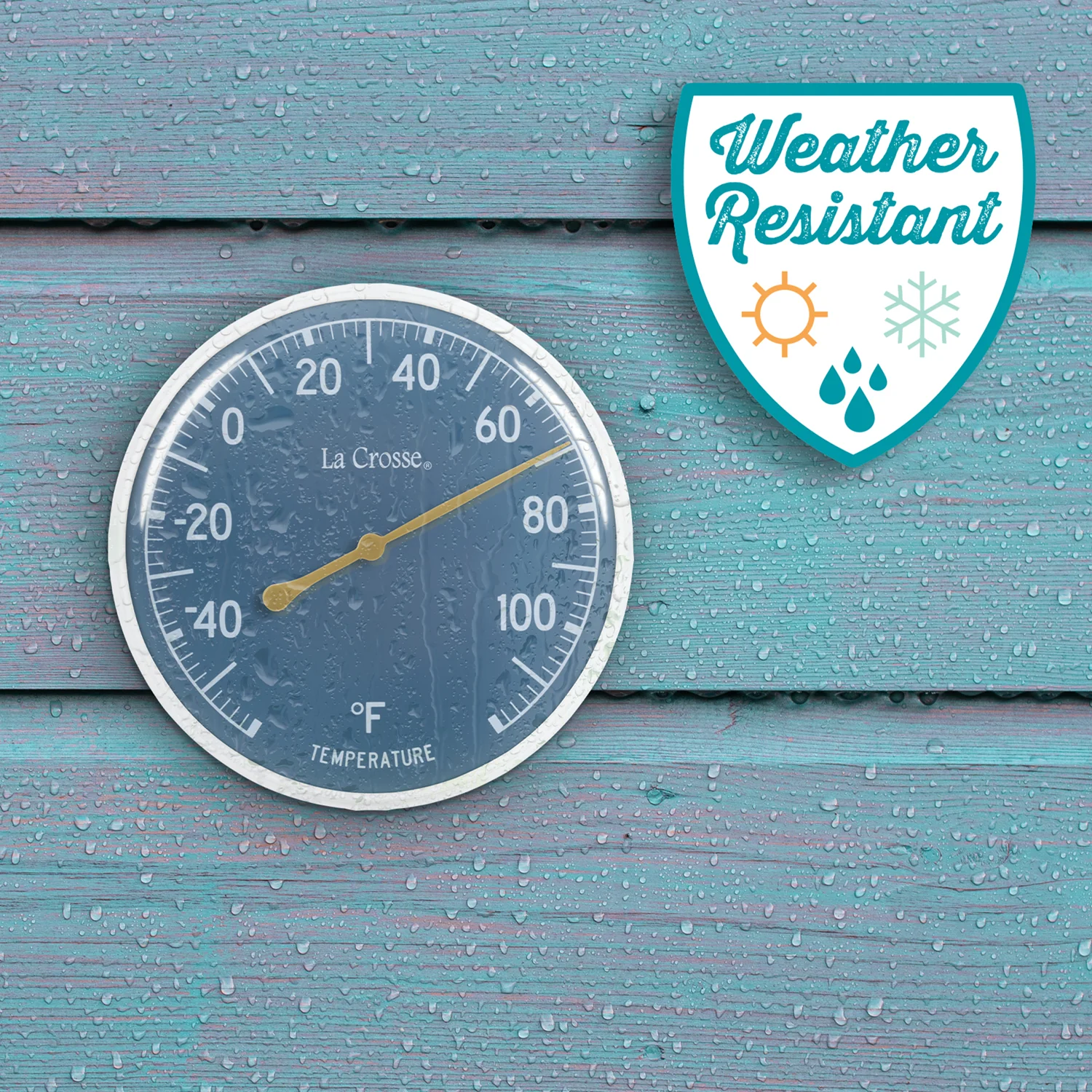 104-1512BL 5 inch Dial Thermometer with Bracket - Blue - Image 5
