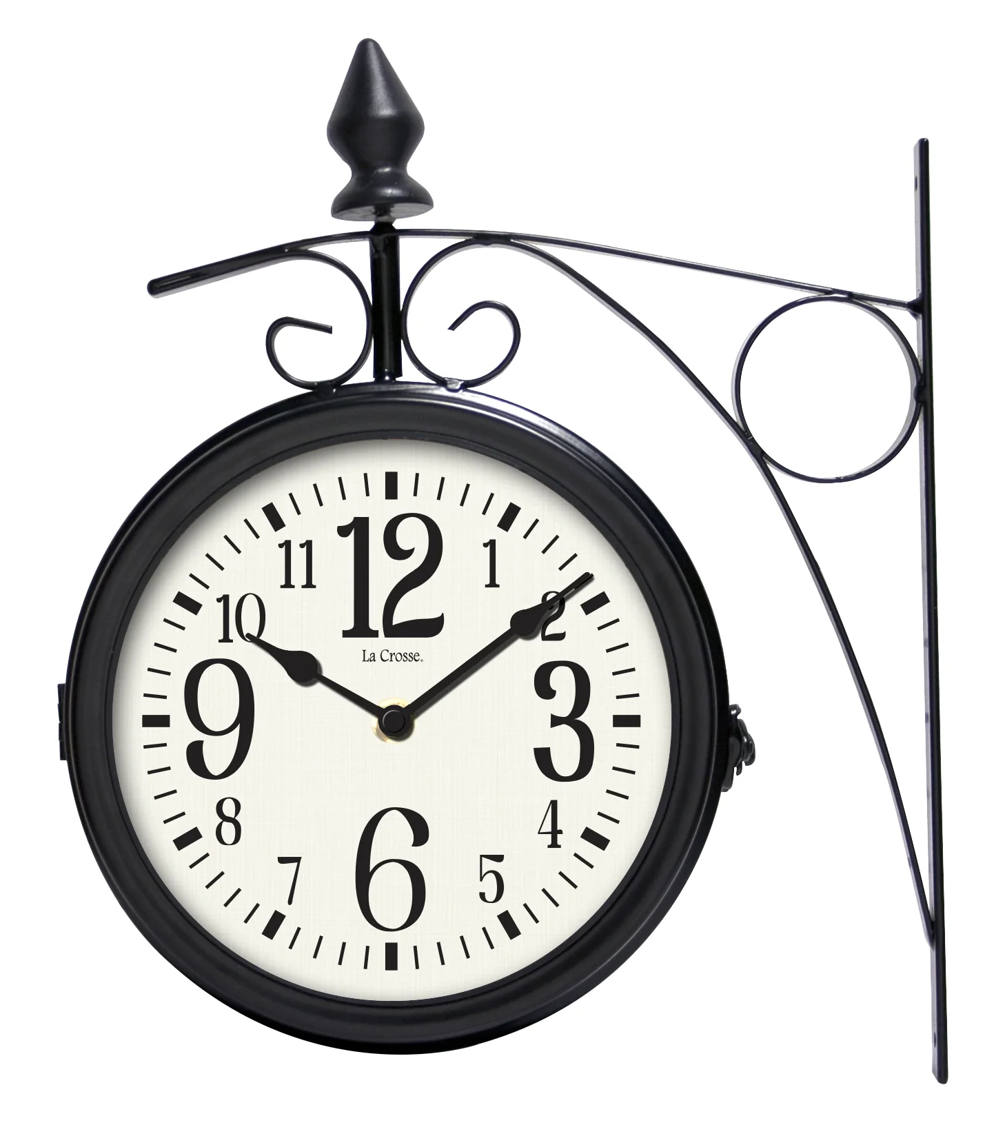 8 inch Outdoor Station Clock - Thermometer - Image 2