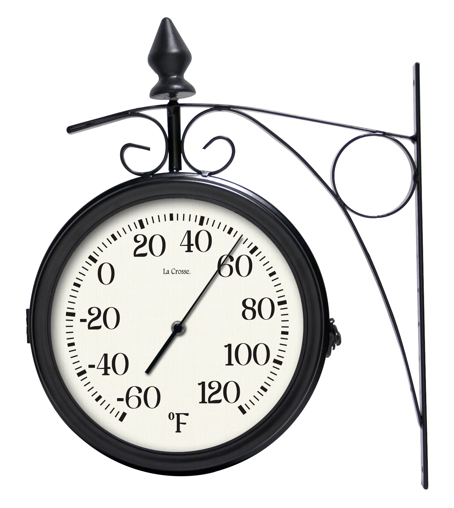 8 inch Outdoor Station Clock - Thermometer - Image 3