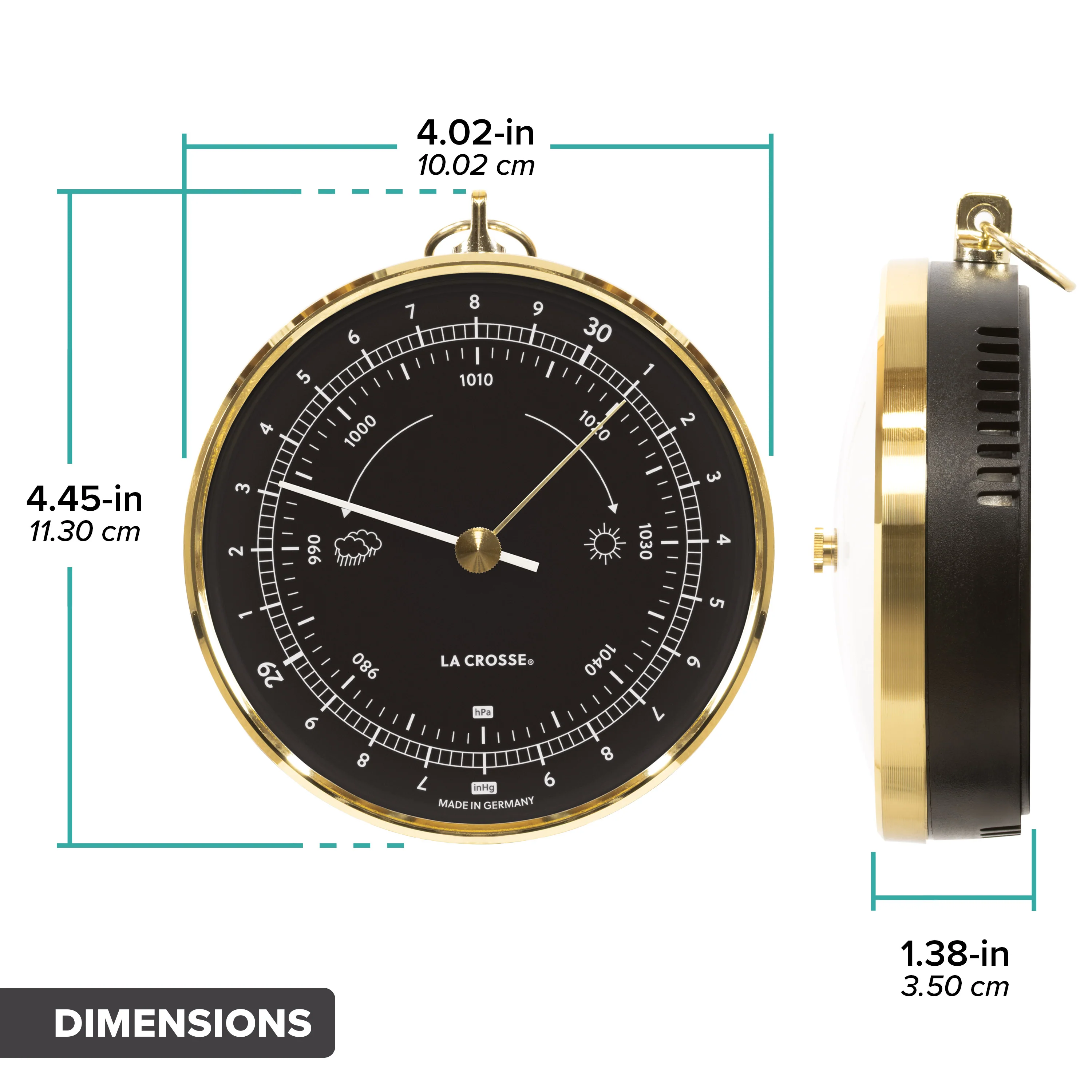 138-611B Analog Dial Barometer – Black - Image 5