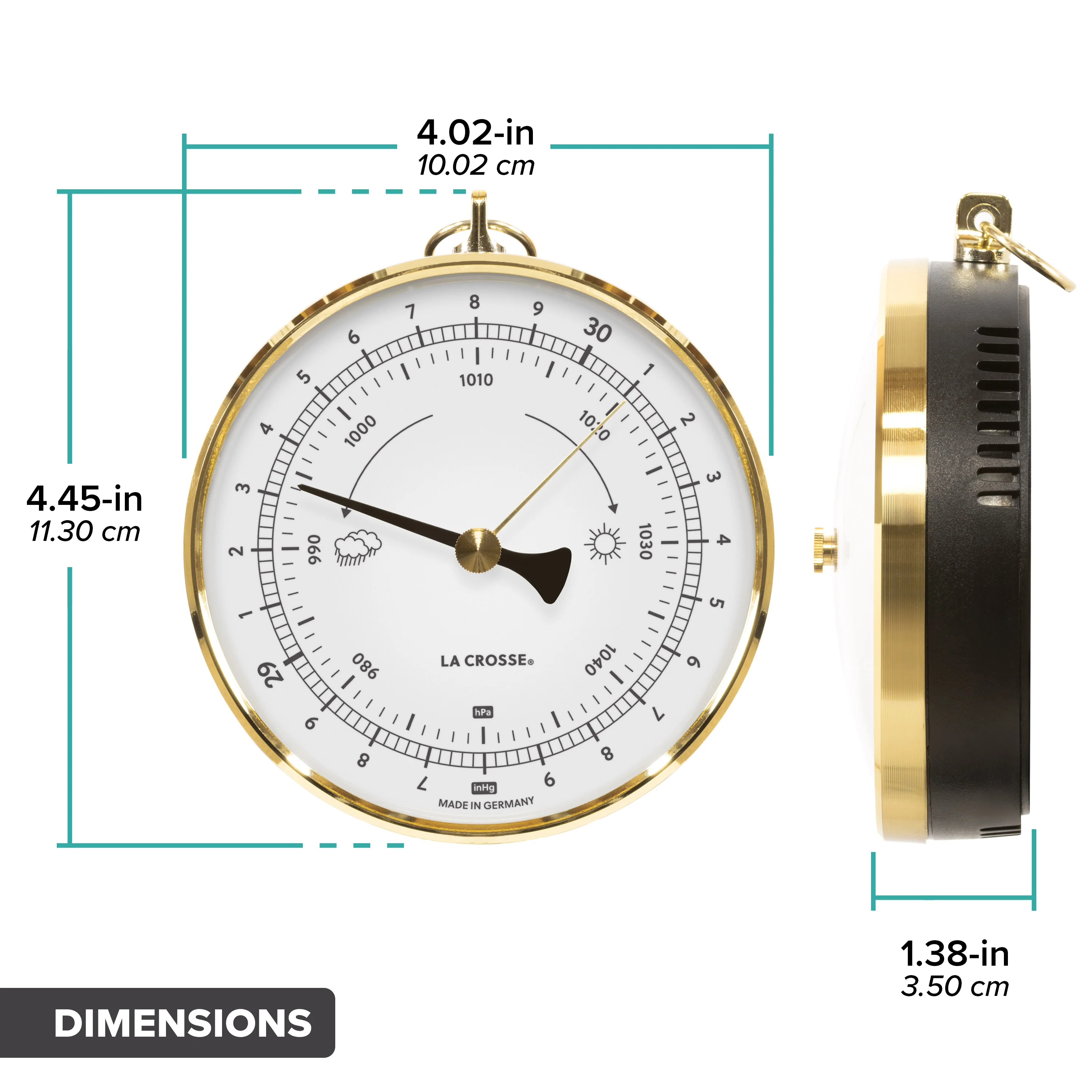 138-611W Analog Dial Barometer – White - Image 5