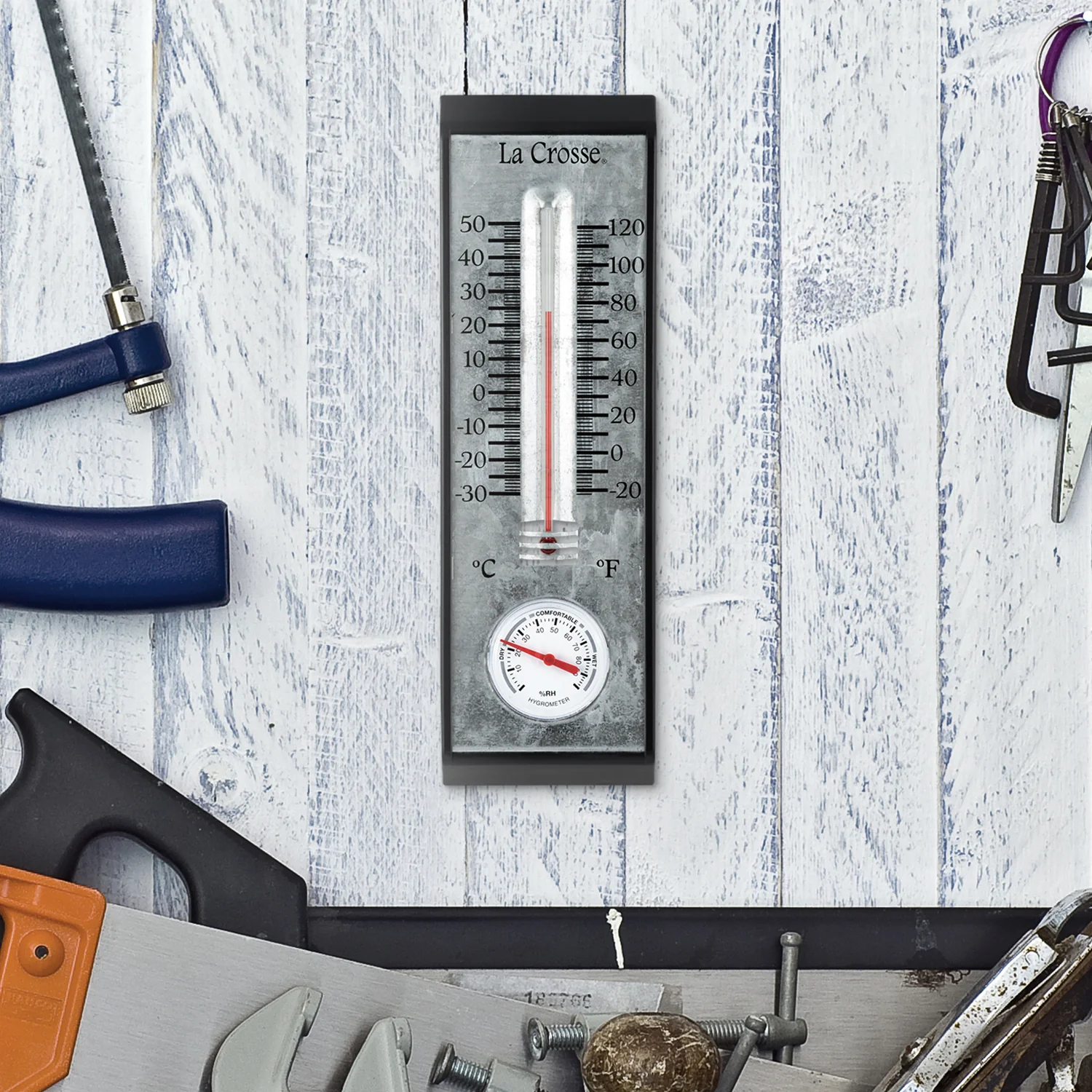 504-1526 10 in Bi-Metal Thermometer with Hygrometer - Image 3