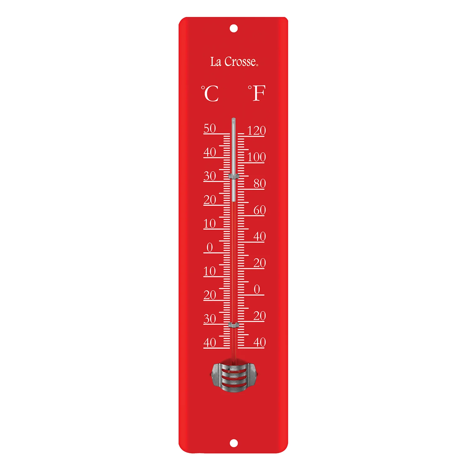 Red 11.5 inch Metal Thermometer