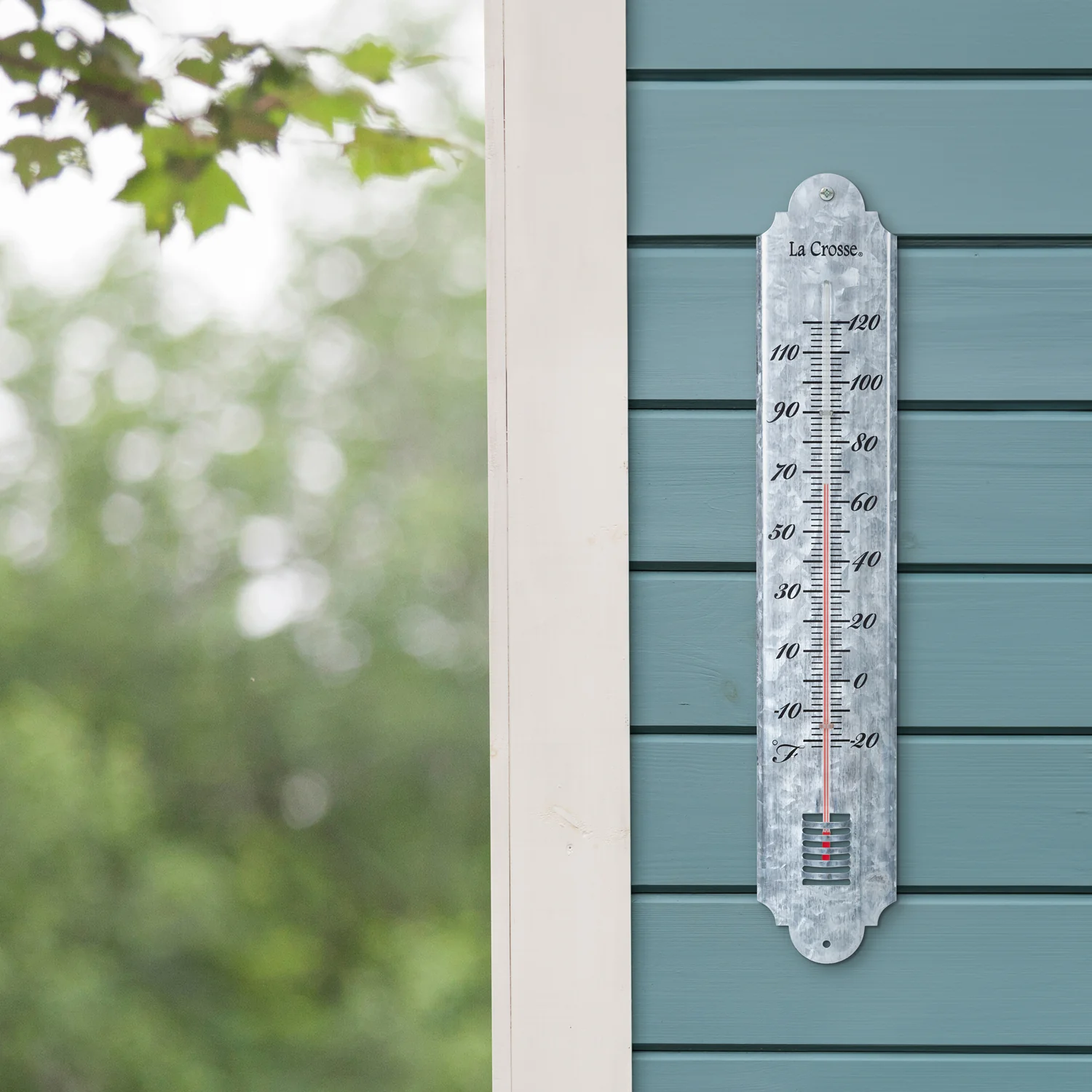 204-1550 19.50 inch Galvanized Metal Thermometer - Image 3