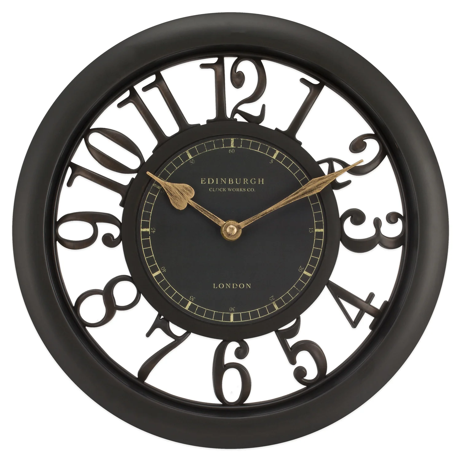 11.5  inch Floating Dial Wall Clock