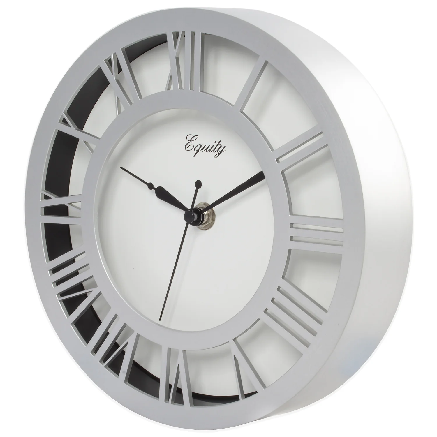 8 inch Nickel Wall Clock - Image 2