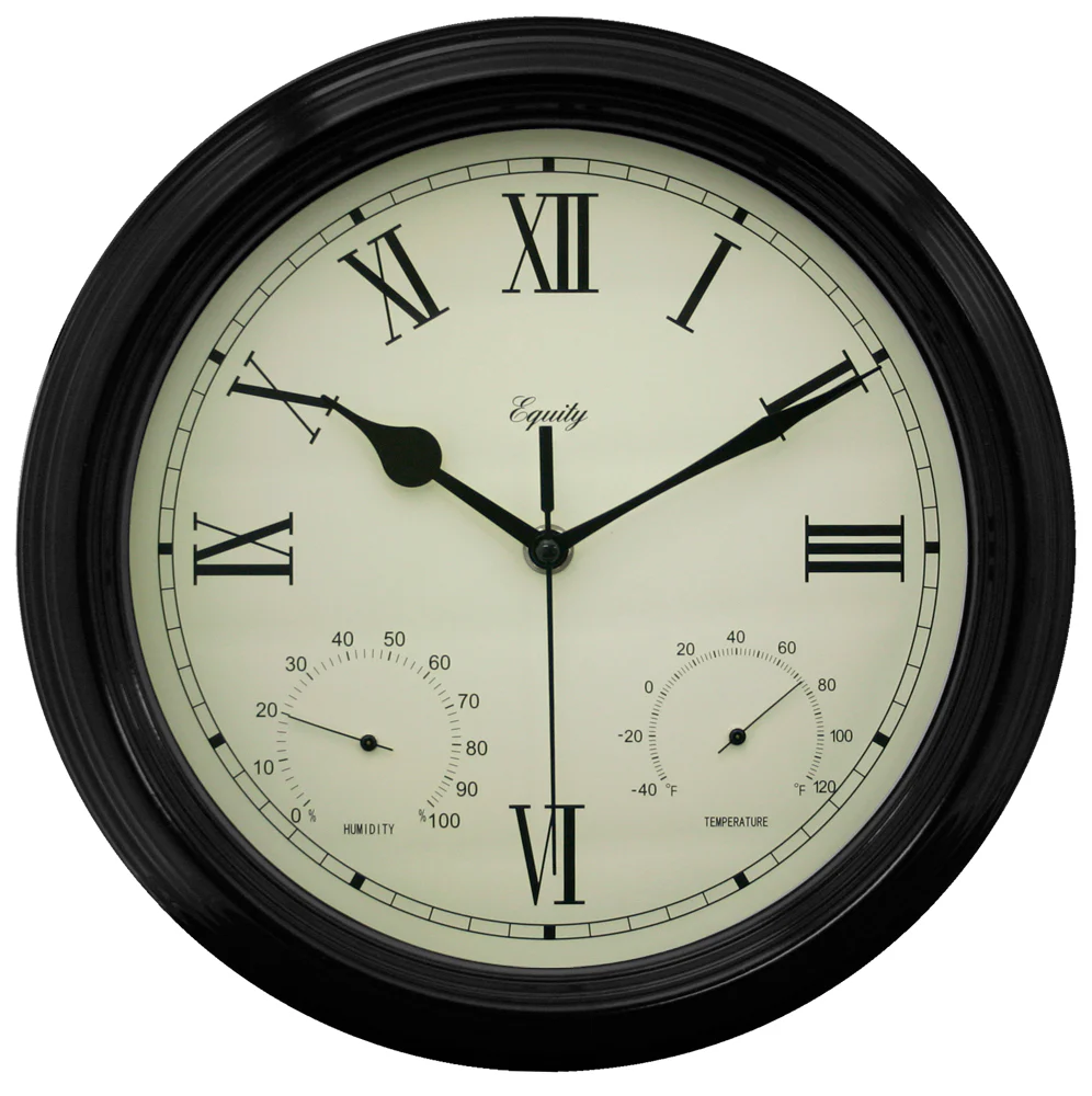 12 inch Thermometer and Humidity Wall Clock