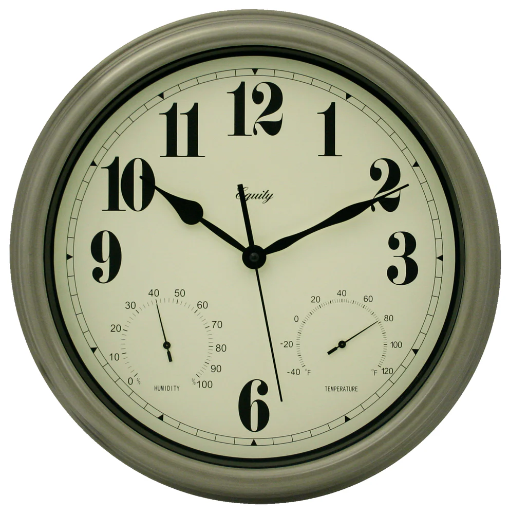 15 inch Thermometer and Humidity Wall Clock