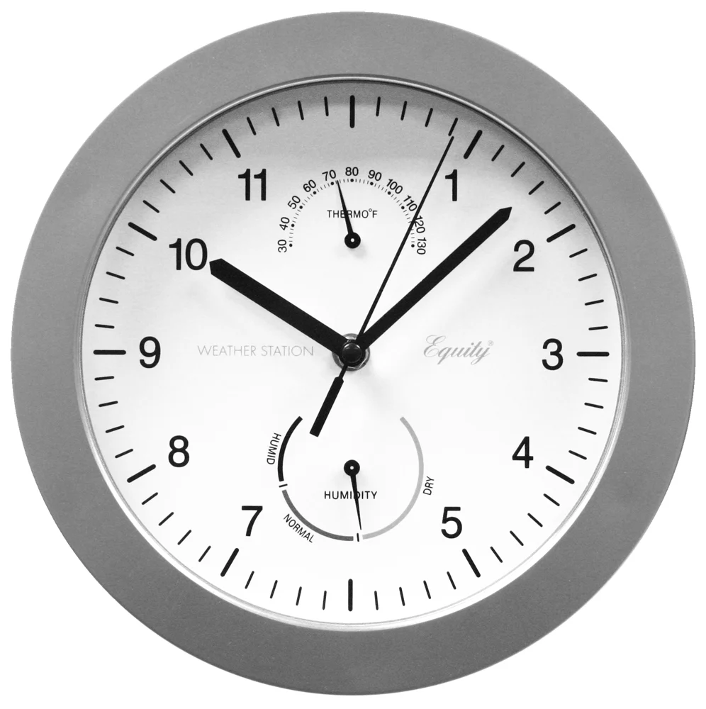 10 inch Indoor Wall Clock with Temperature and Humidity - Image 2