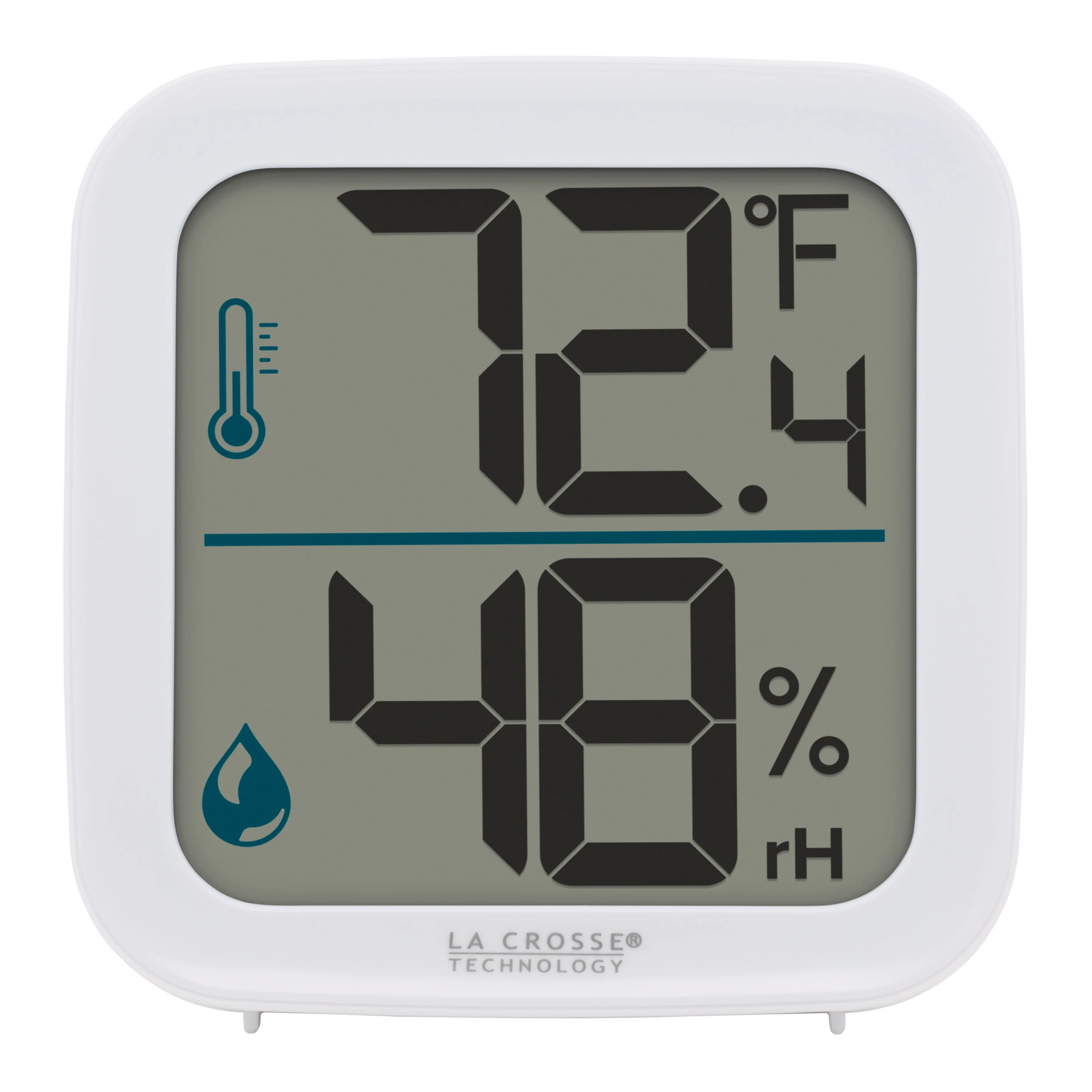 302-1407W Indoor Thermometer with Humidity - White