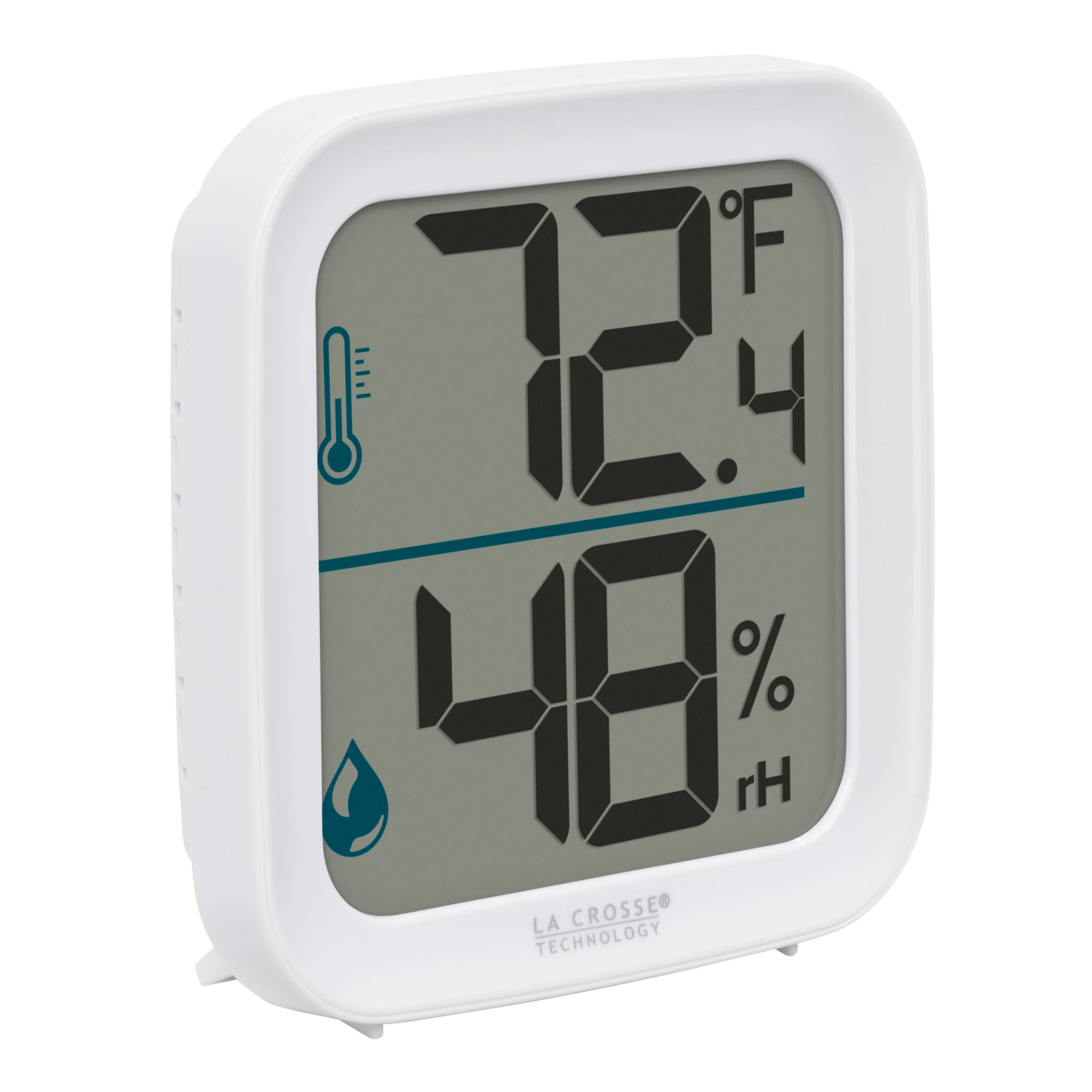 302-1407W Indoor Thermometer with Humidity - White - Image 2