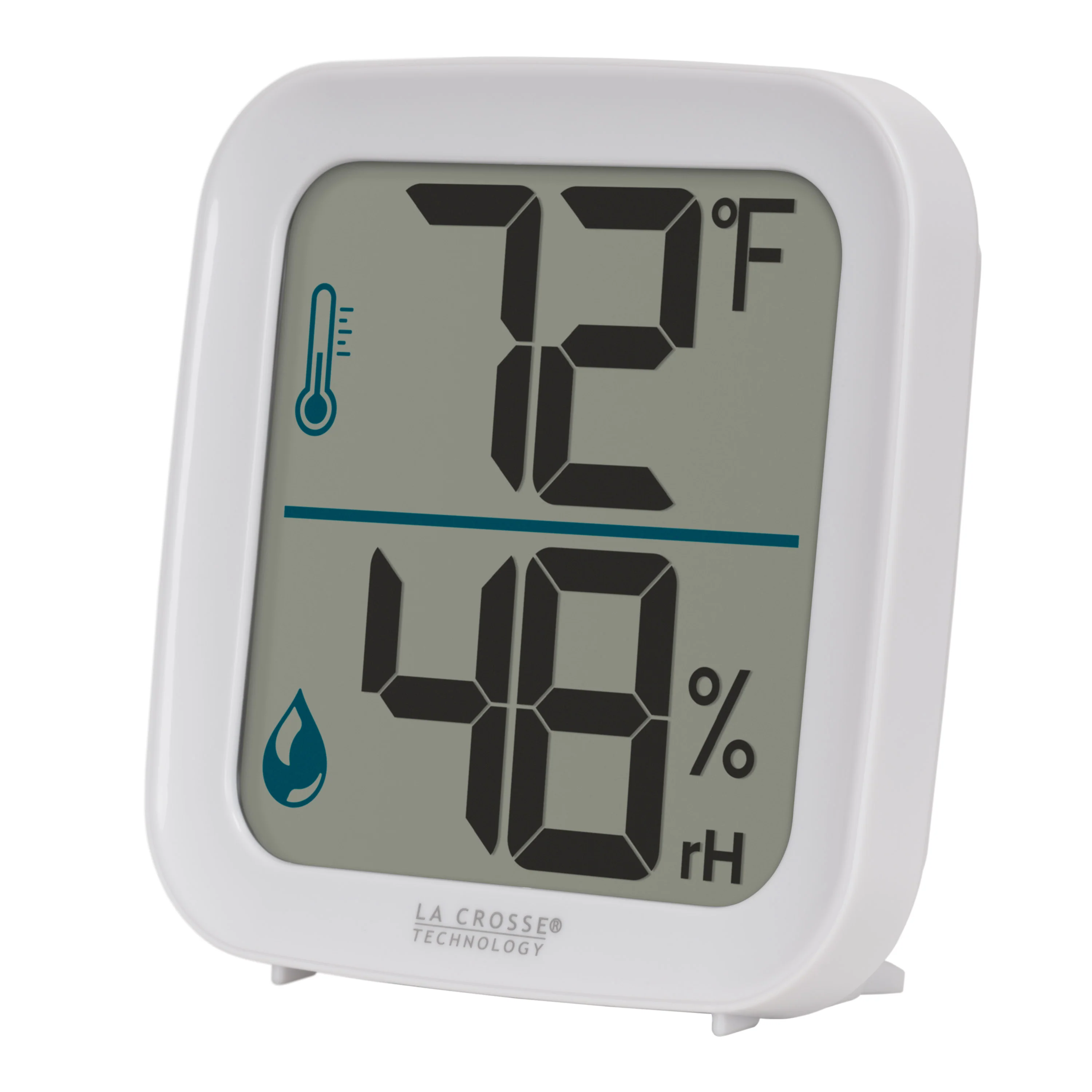 302-1407W Indoor Thermometer with Humidity - White - Image 6