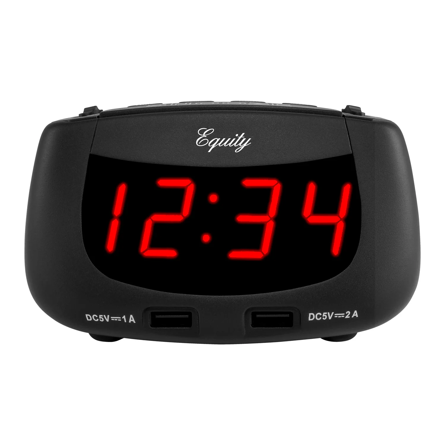 30416 Red LED Dual USB Alarm Clock