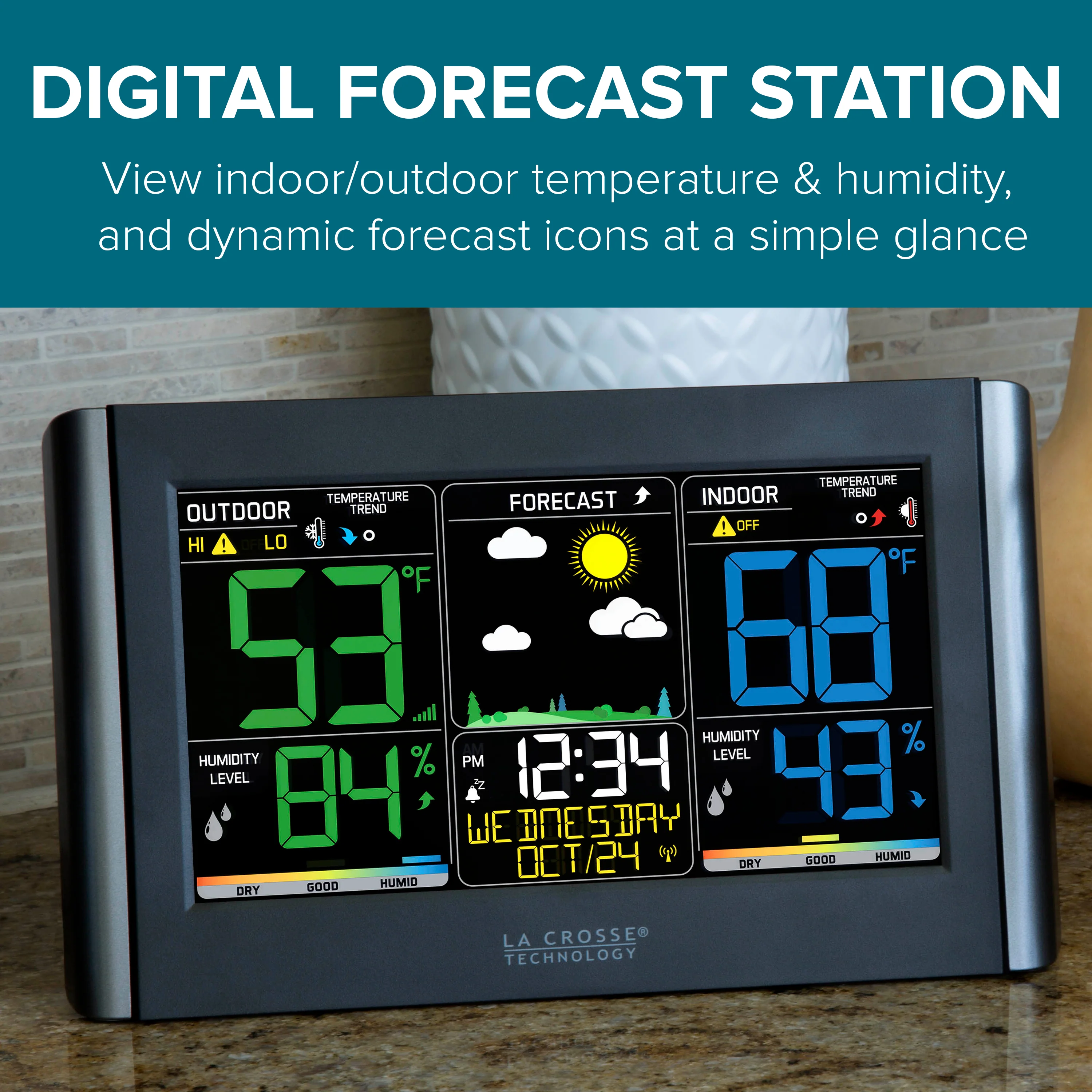 308-10847 Wireless Color Weather Station - Image 3