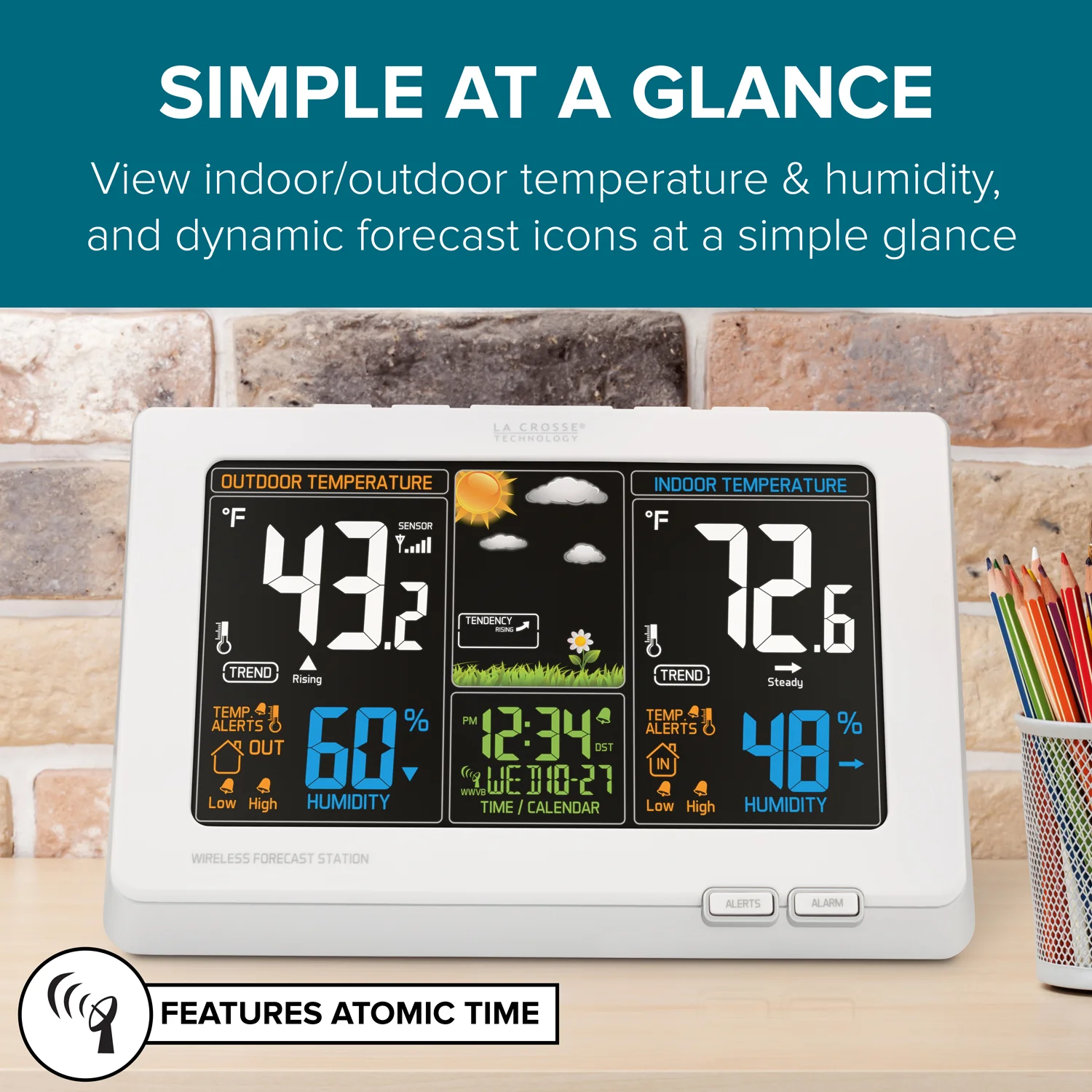 308-1414WV3 Wireless Color Weather Station - Image 3