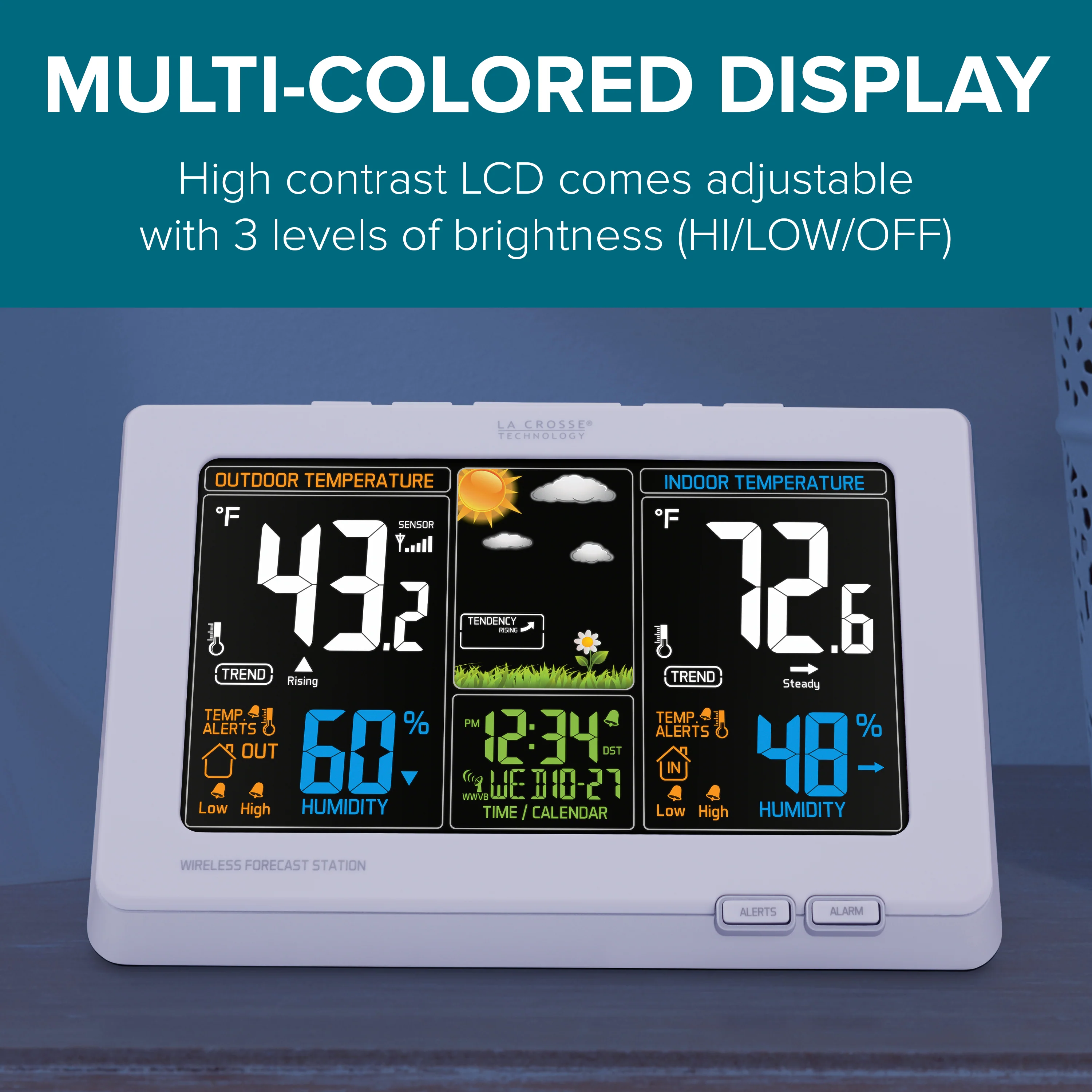 308-1414WV3 Wireless Color Weather Station - Image 4