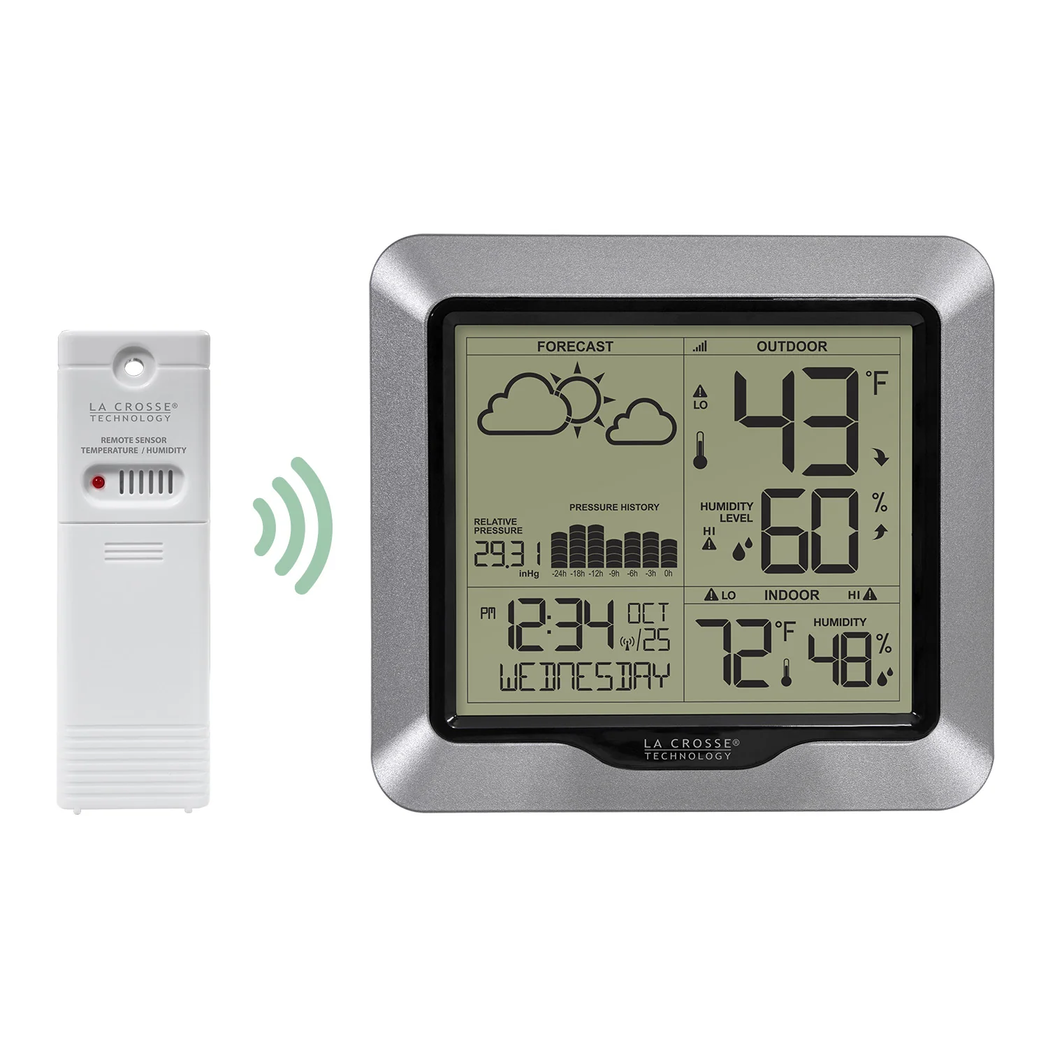 308-1417 Weather Station with Forecast and Atomic Time - Image 3