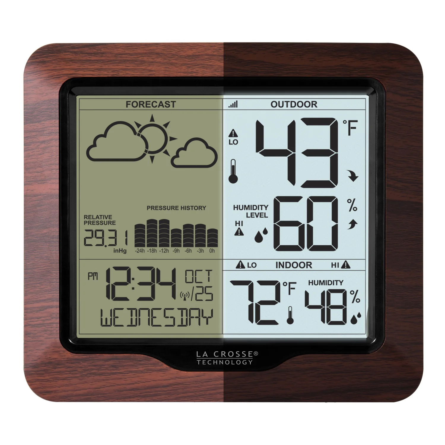 308-1417BLV2 Weather Station with Forecast and Atomic Time - Image 5