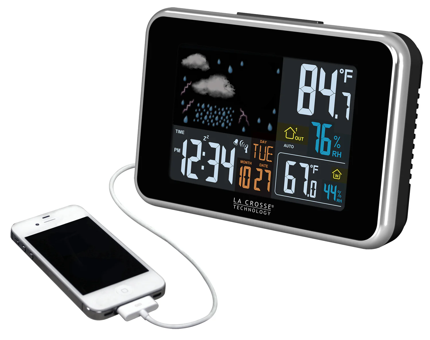 Wireless Color Weather Station with USB Charging