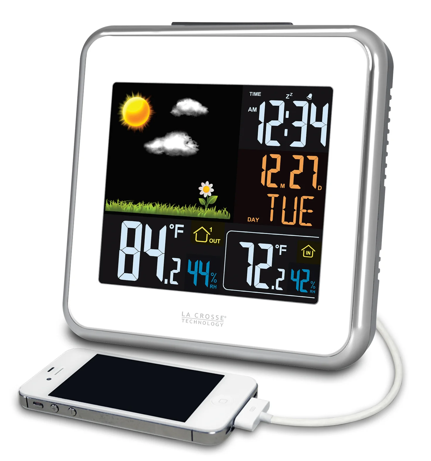 Wireless Atomic Color Weather Station with USB Charging