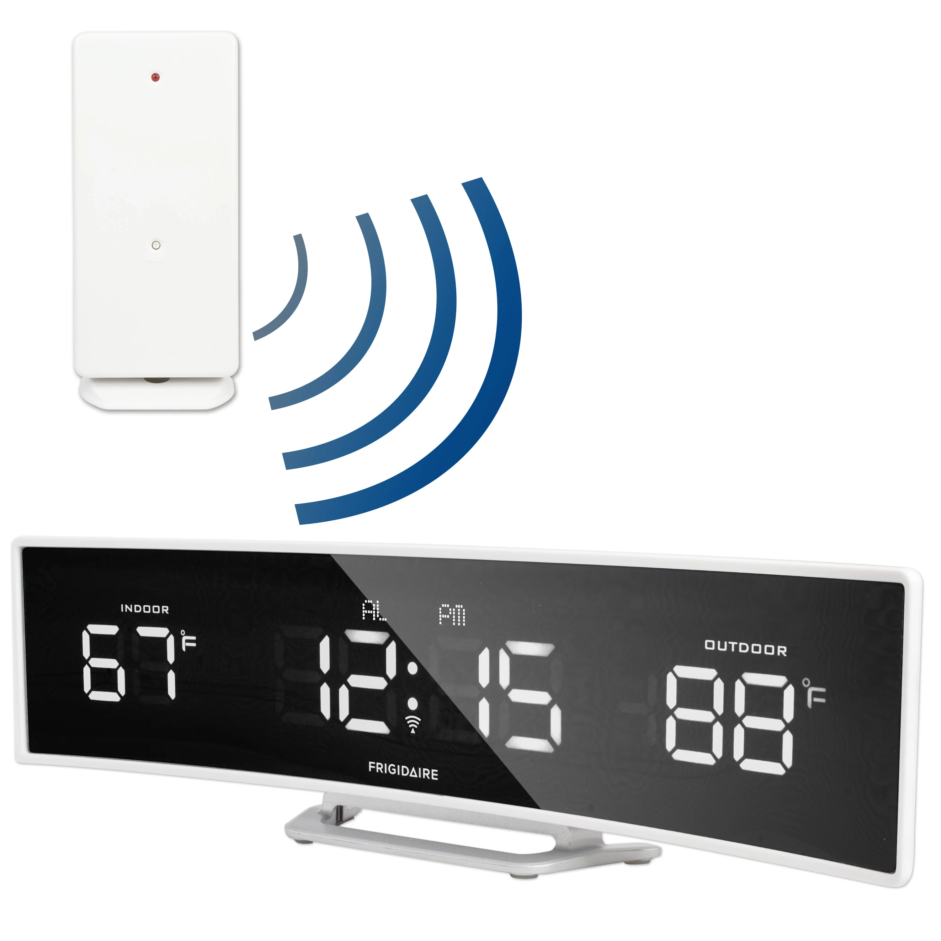 White Curved LED Weather Station - Image 4