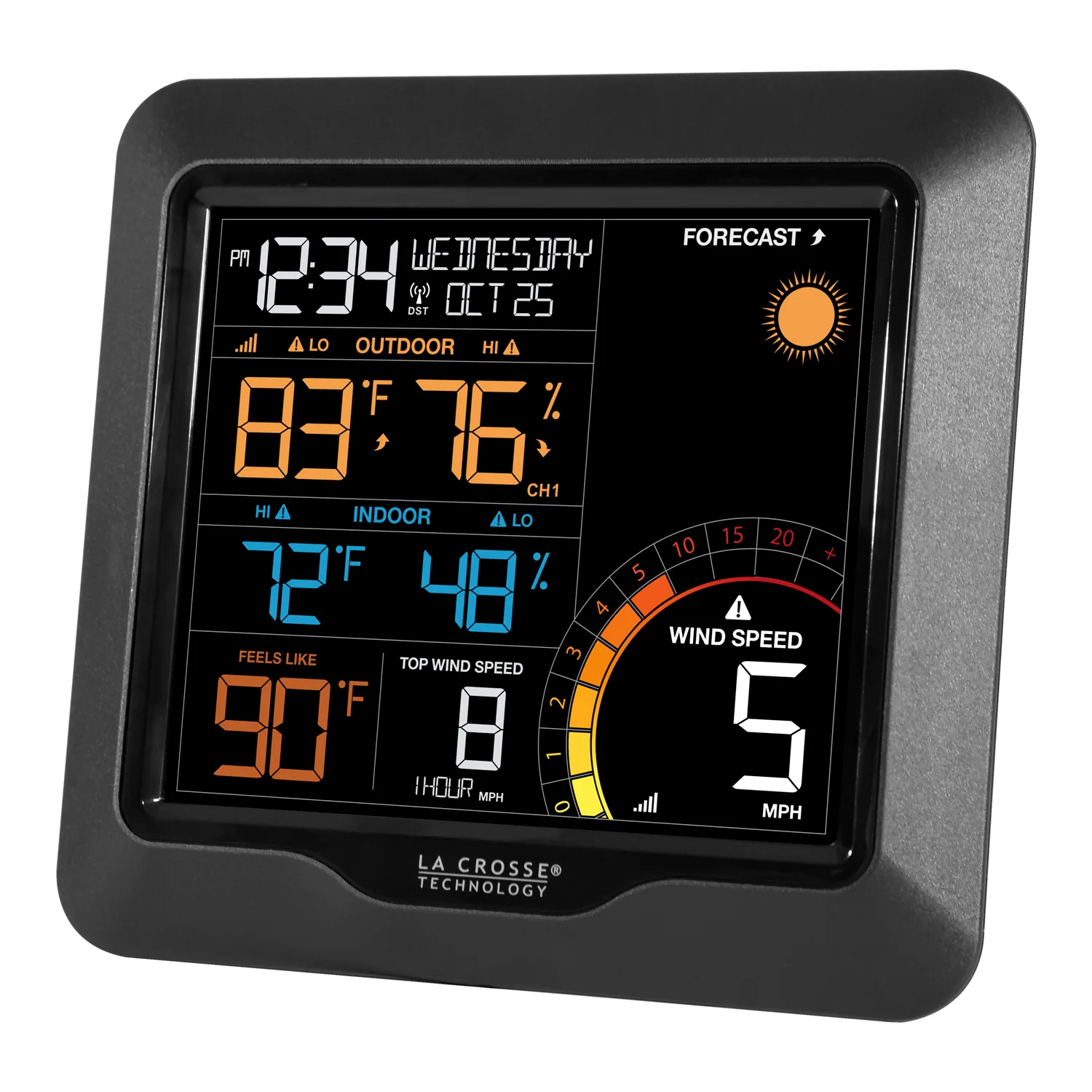 327-1417V2 Color Wind Speed Weather Station - Image 3