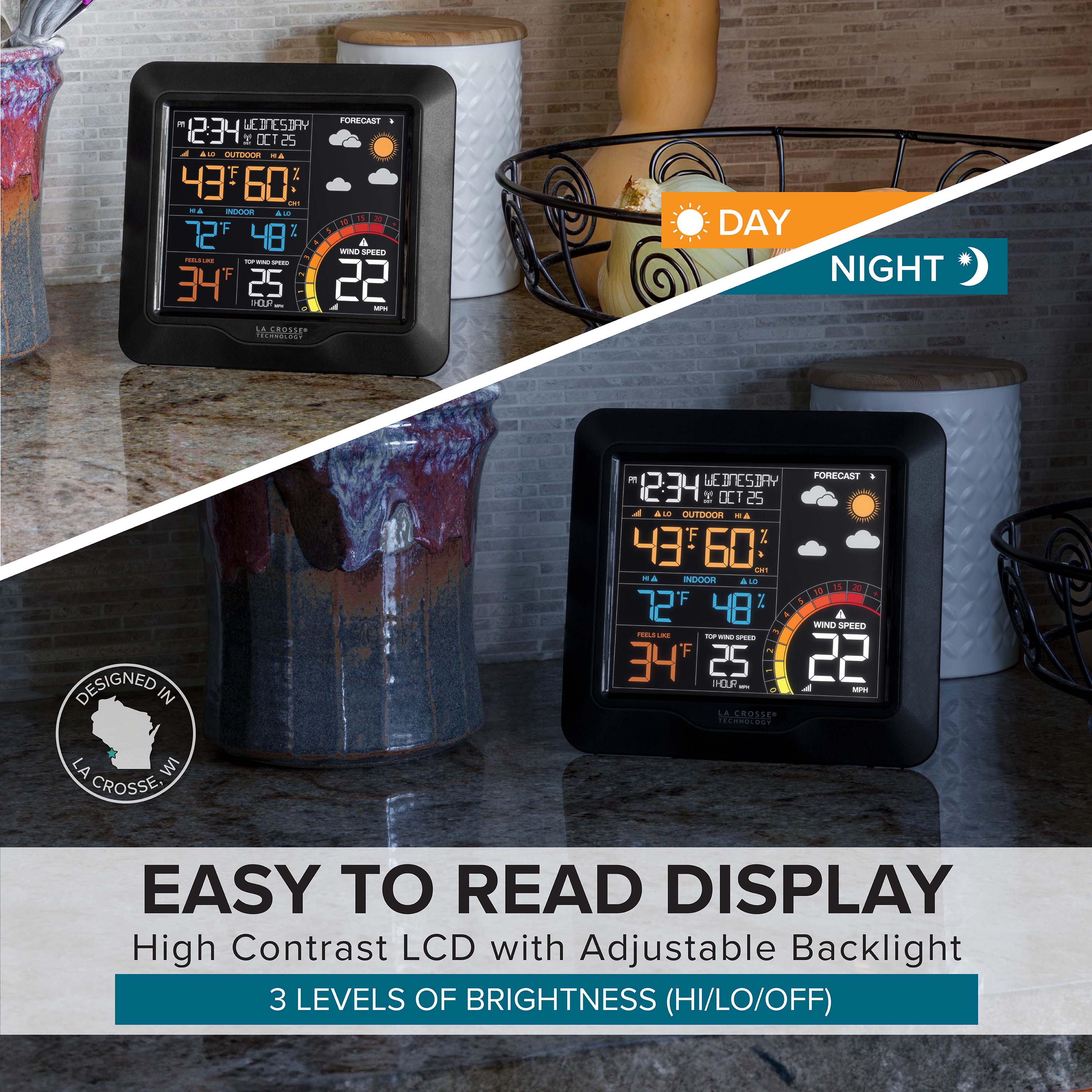 327-1417V3 Color Wind Speed Weather Station - Image 5