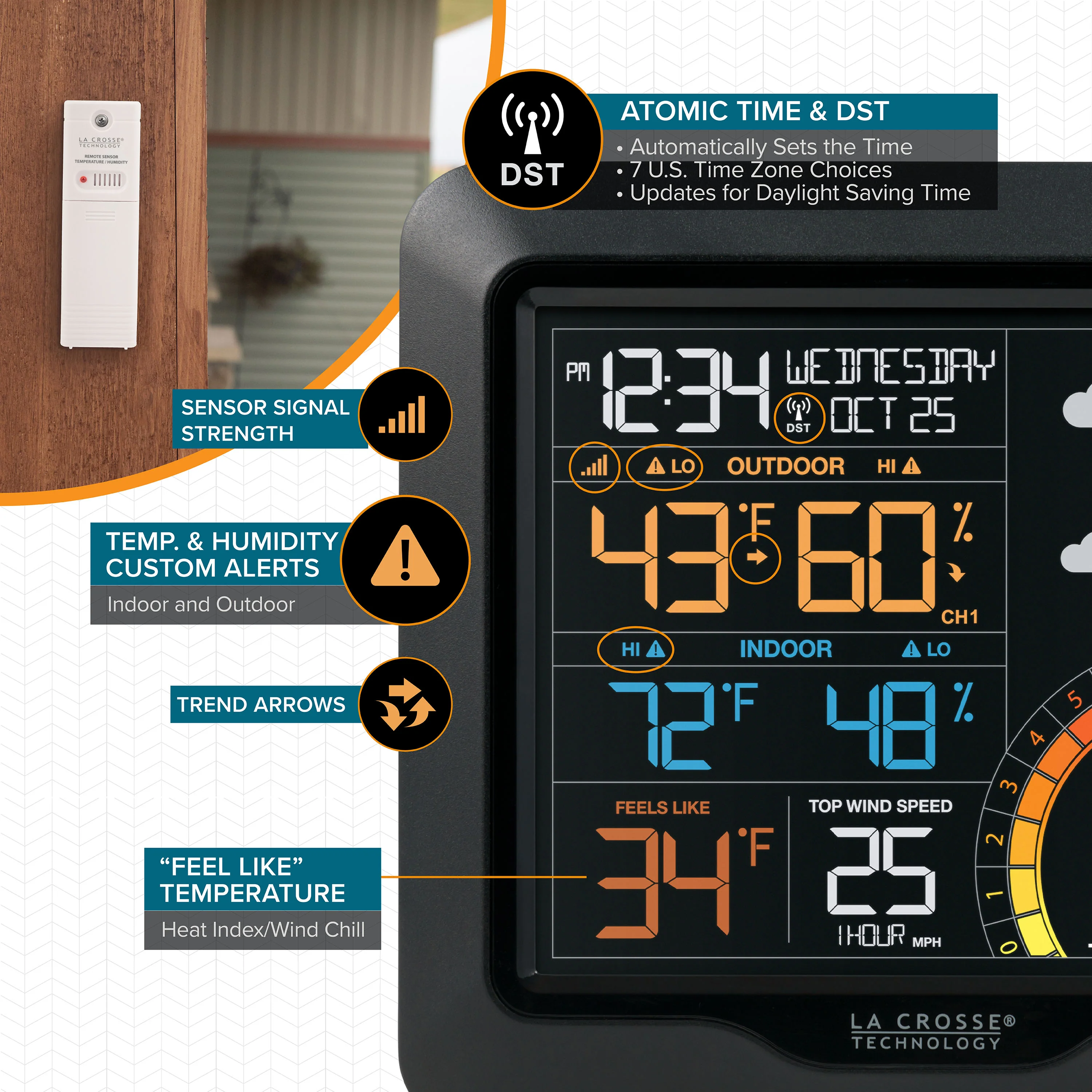 327-1417V3 Color Wind Speed Weather Station - Image 7