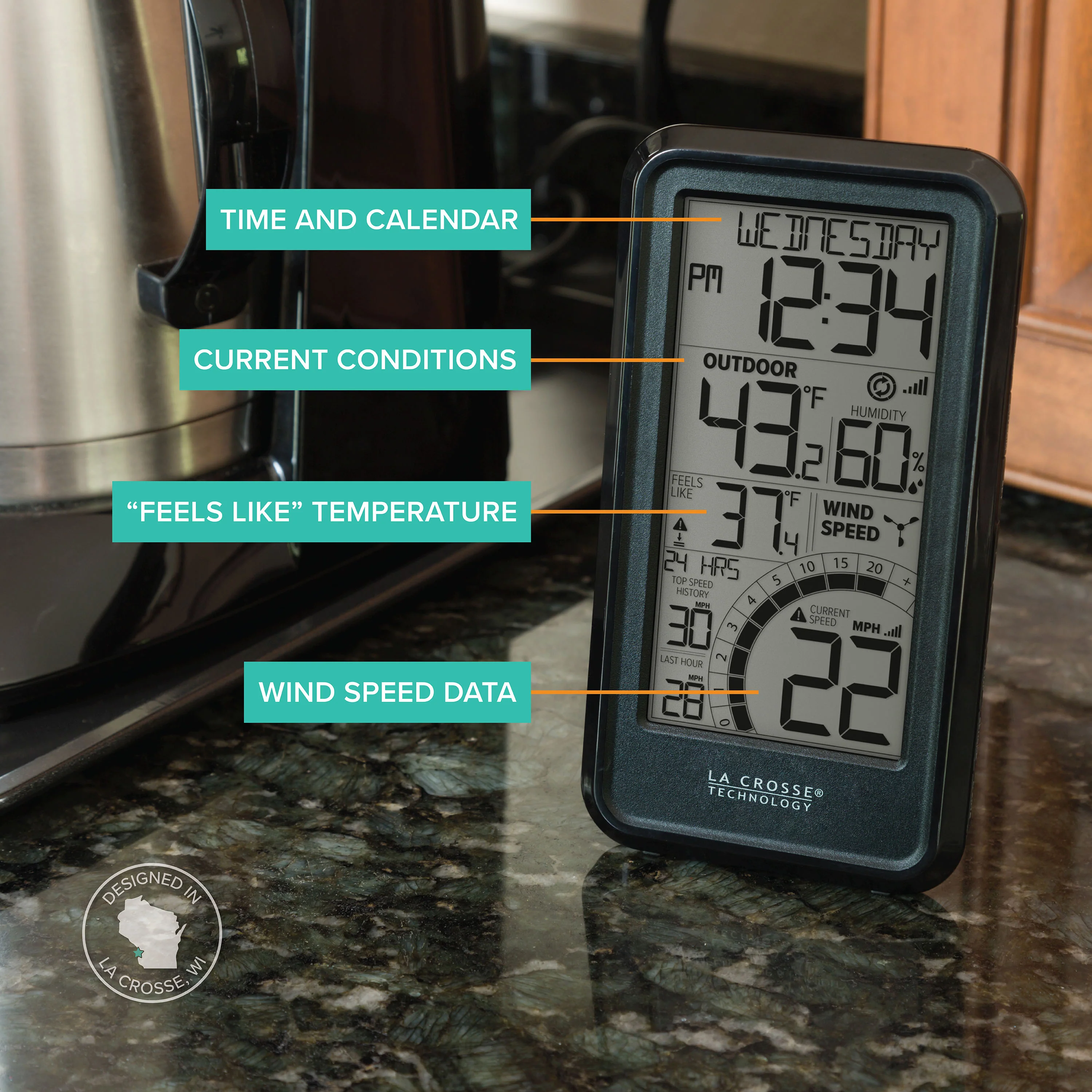 327-1418BW Wind Speed Weather Station - Image 11