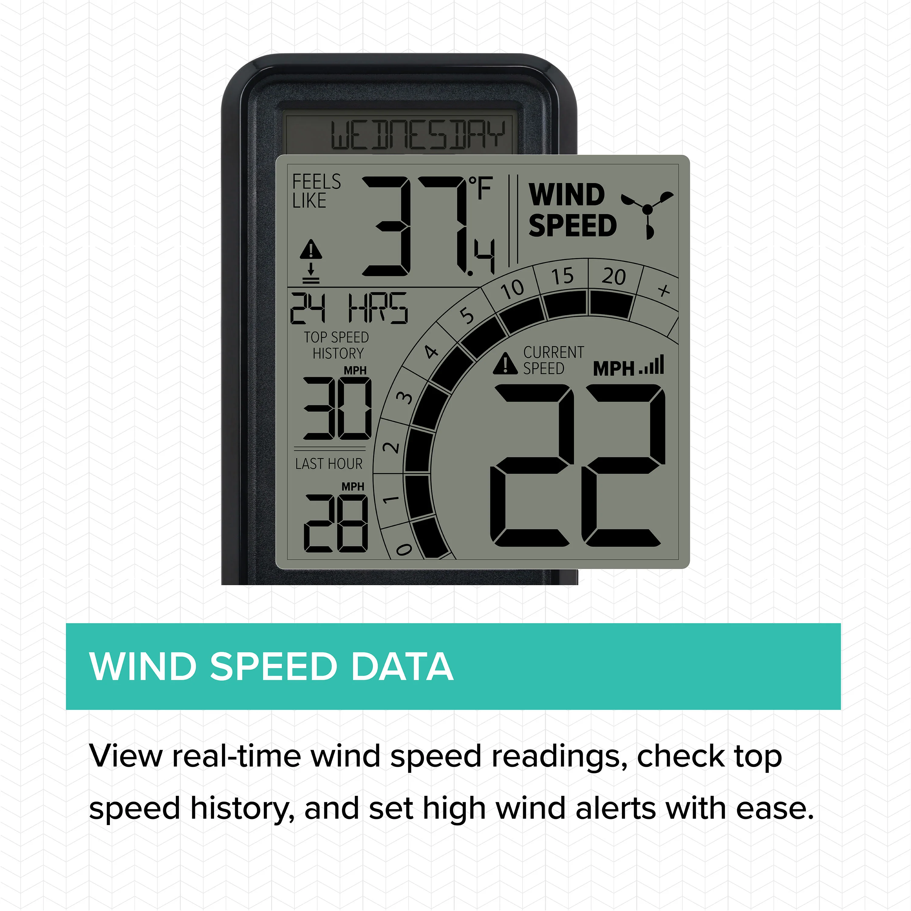 327-1418BW Wind Speed Weather Station - Image 8