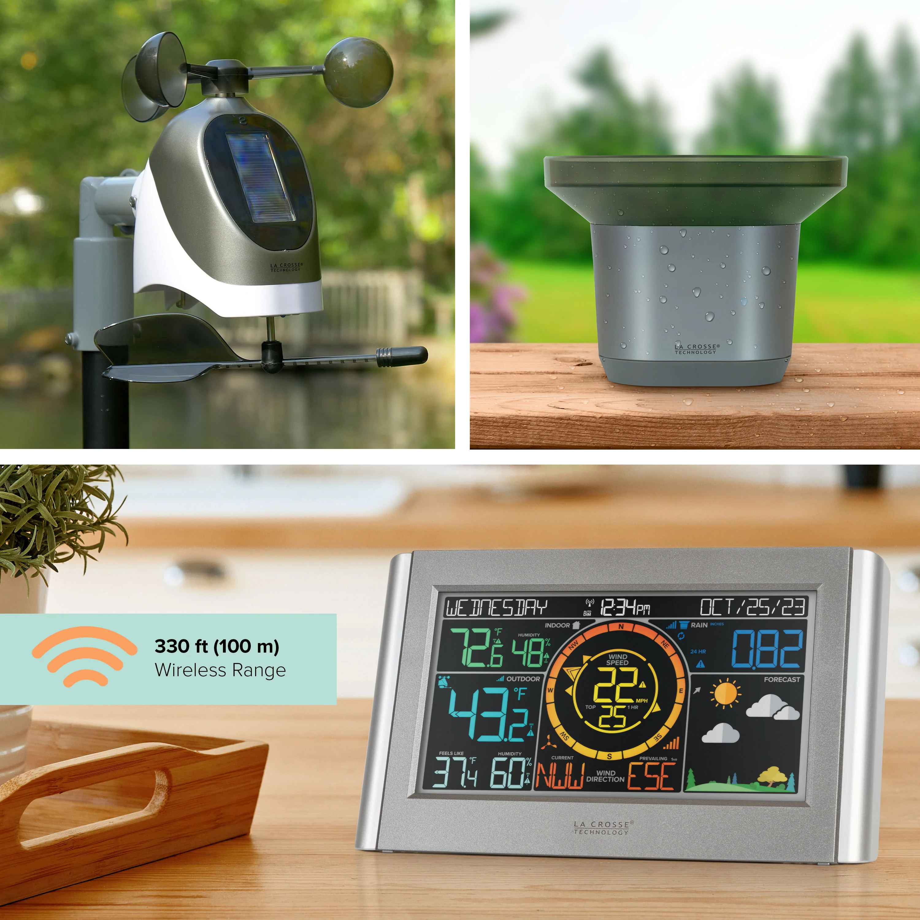 328-1414 Color Weather Station with Wind - Image 2
