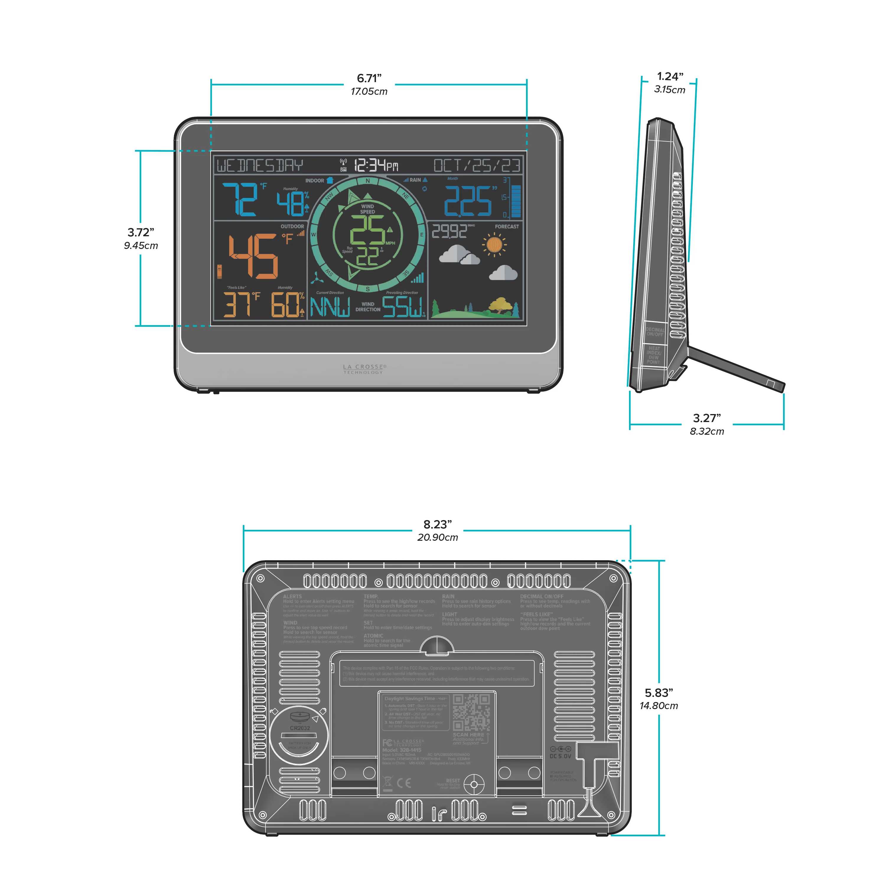328-1415 Professional Color Weather Station - Image 8