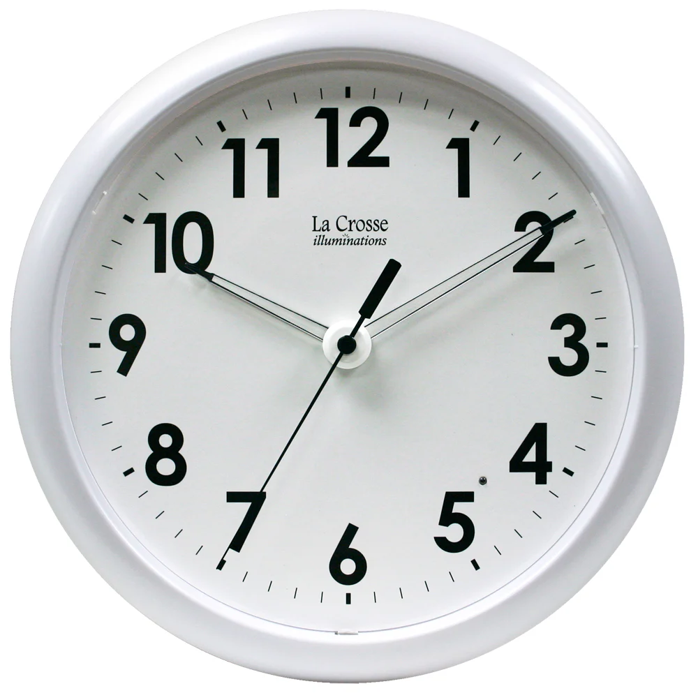 10 inch Wall Clock with Glowing Hands