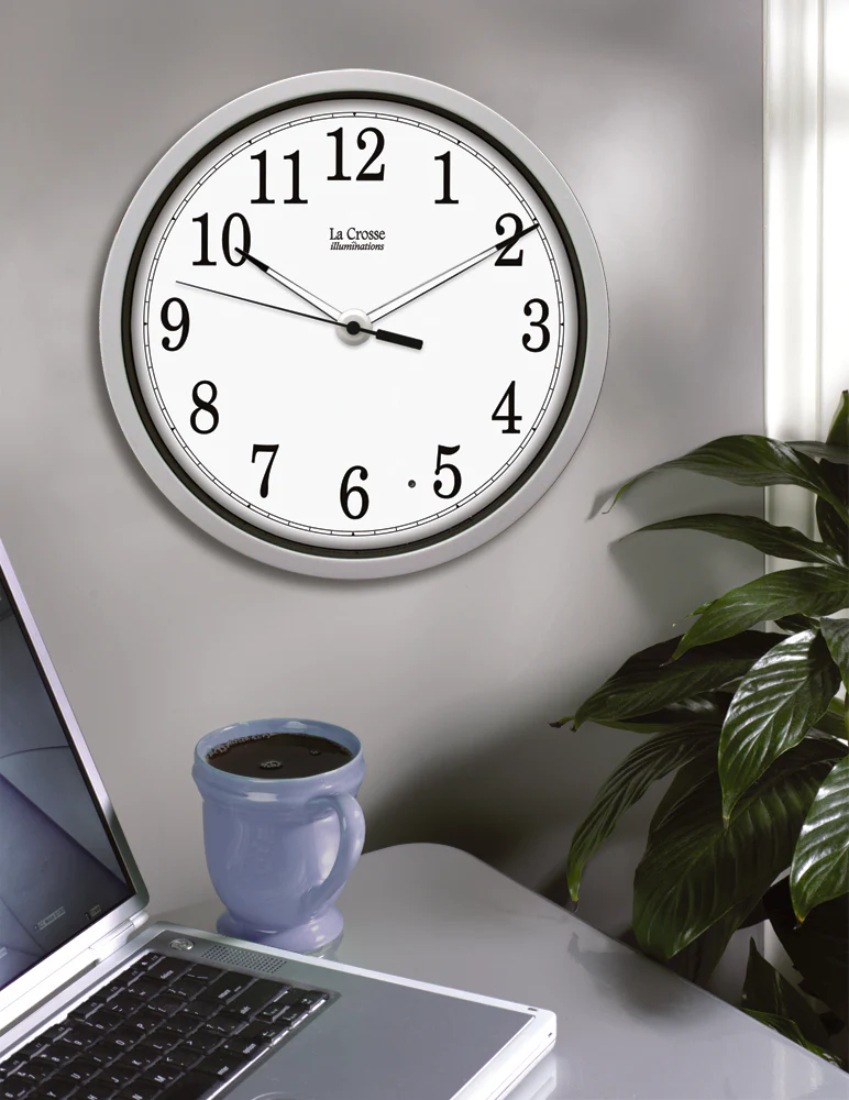 12 inch Wall Clock with Glowing Hands - Image 3