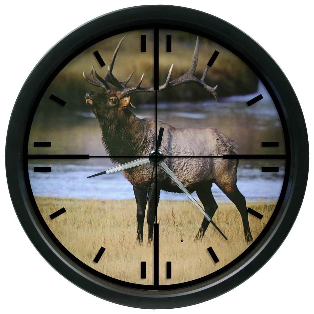 14 inch Wall Clock with Glowing Hands and Cross Hairs