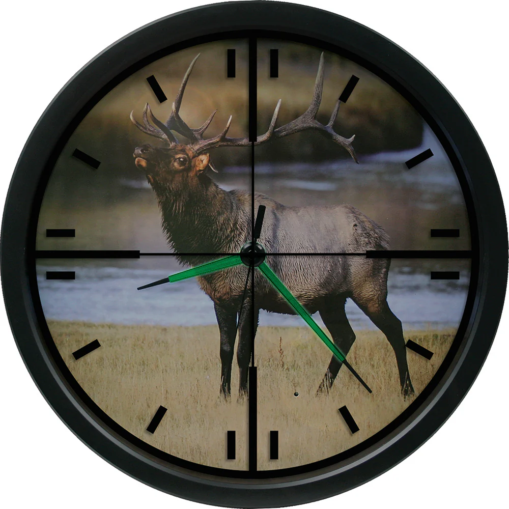 14 inch Wall Clock with Glowing Hands and Cross Hairs - Image 2