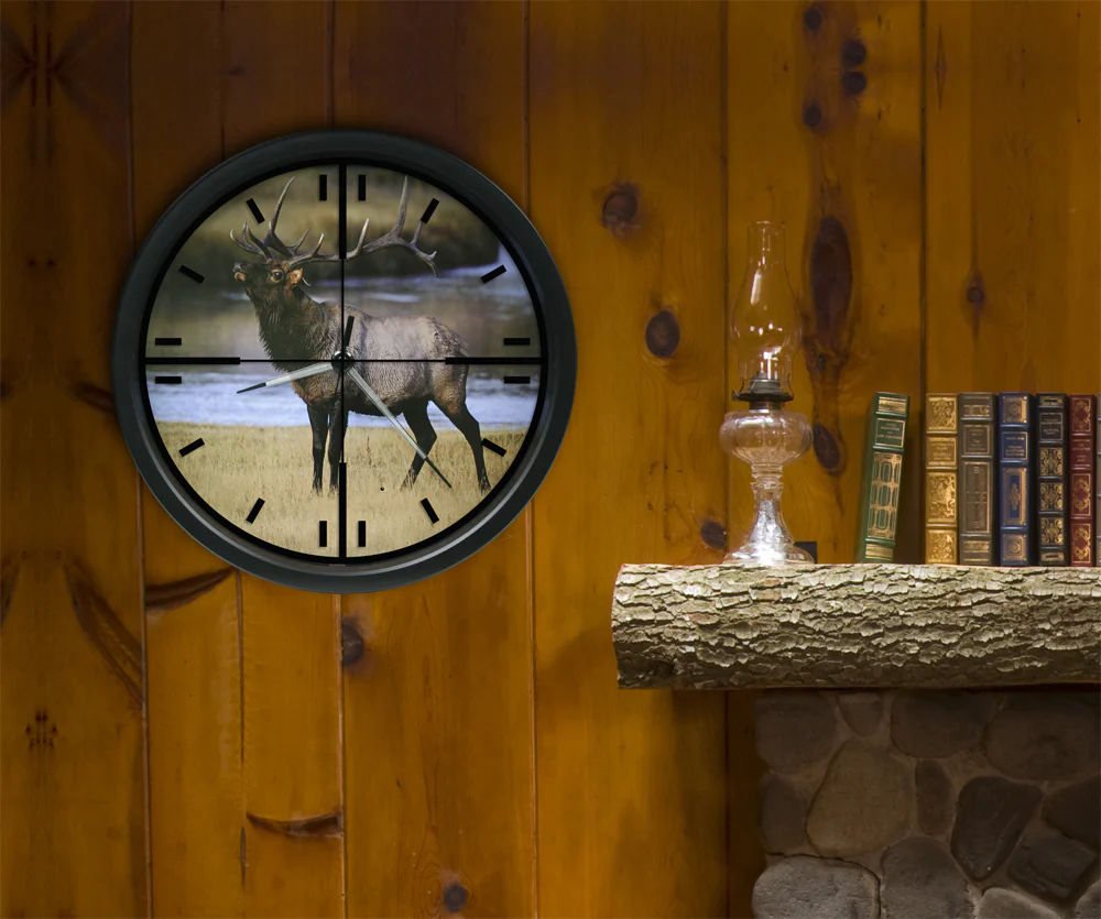 14 inch Wall Clock with Glowing Hands and Cross Hairs - Image 3