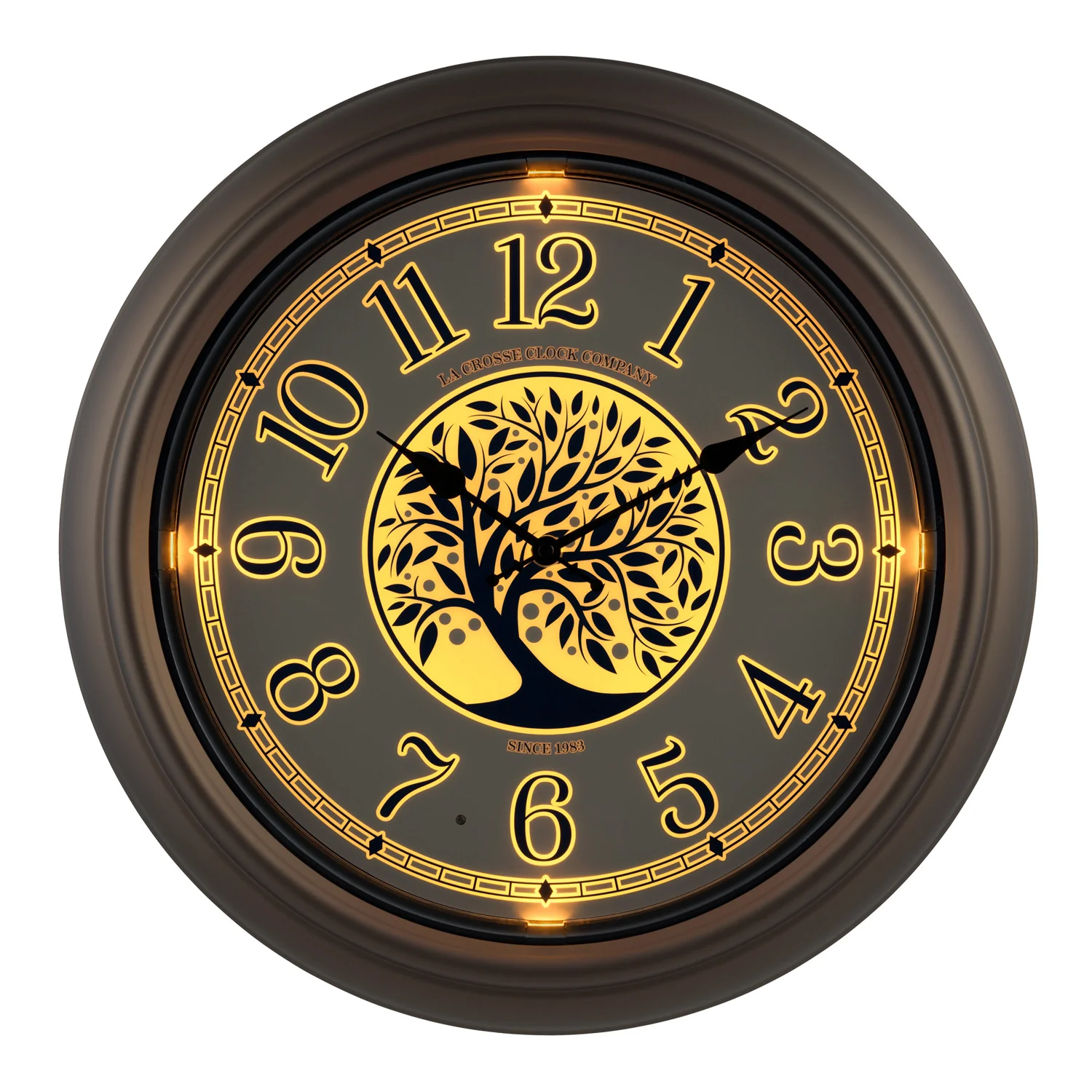403-3246BR 18-inch Indoor/Outdoor Lighted Dial Clock - Image 3