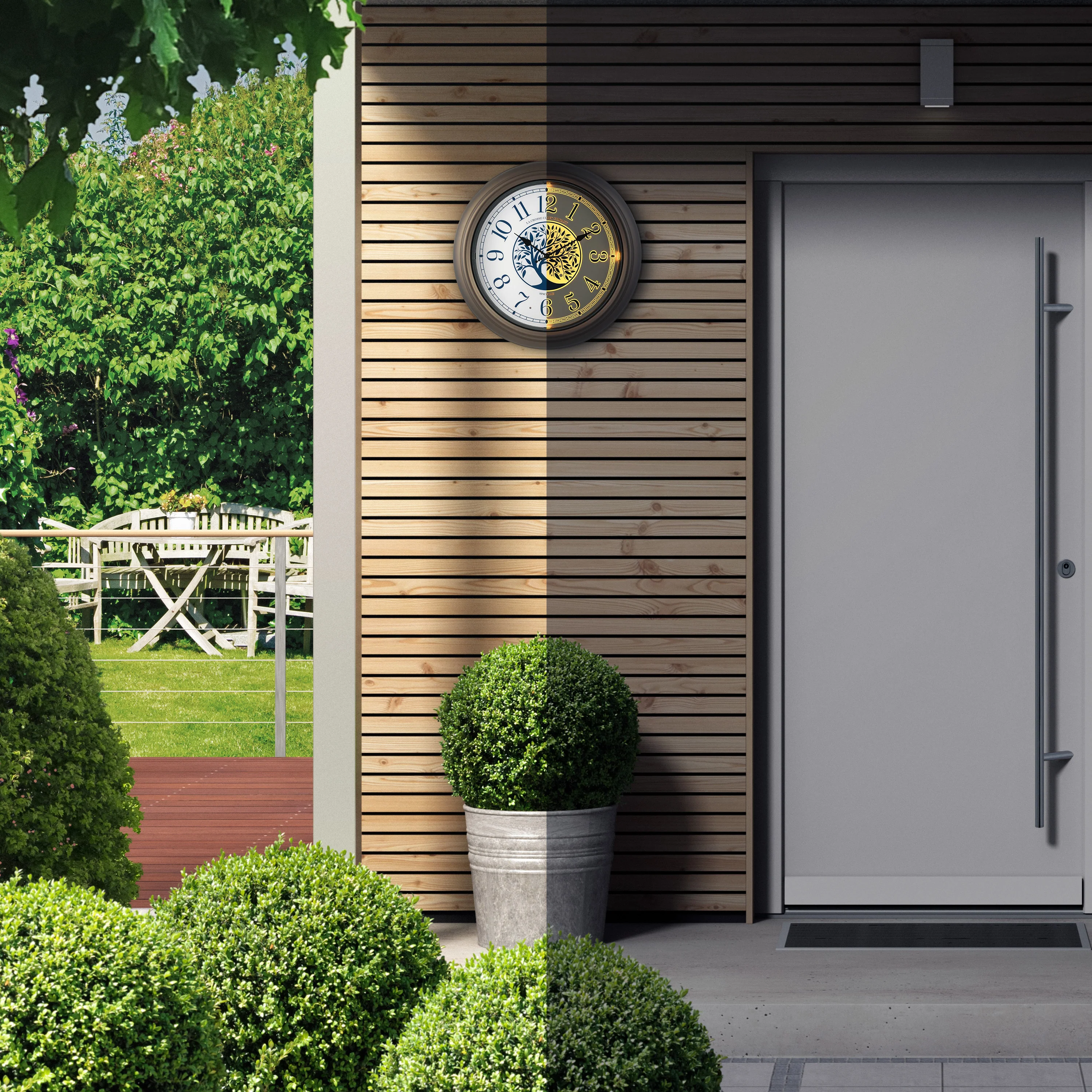 403-3246BR 18-inch Indoor/Outdoor Lighted Dial Clock - Image 5
