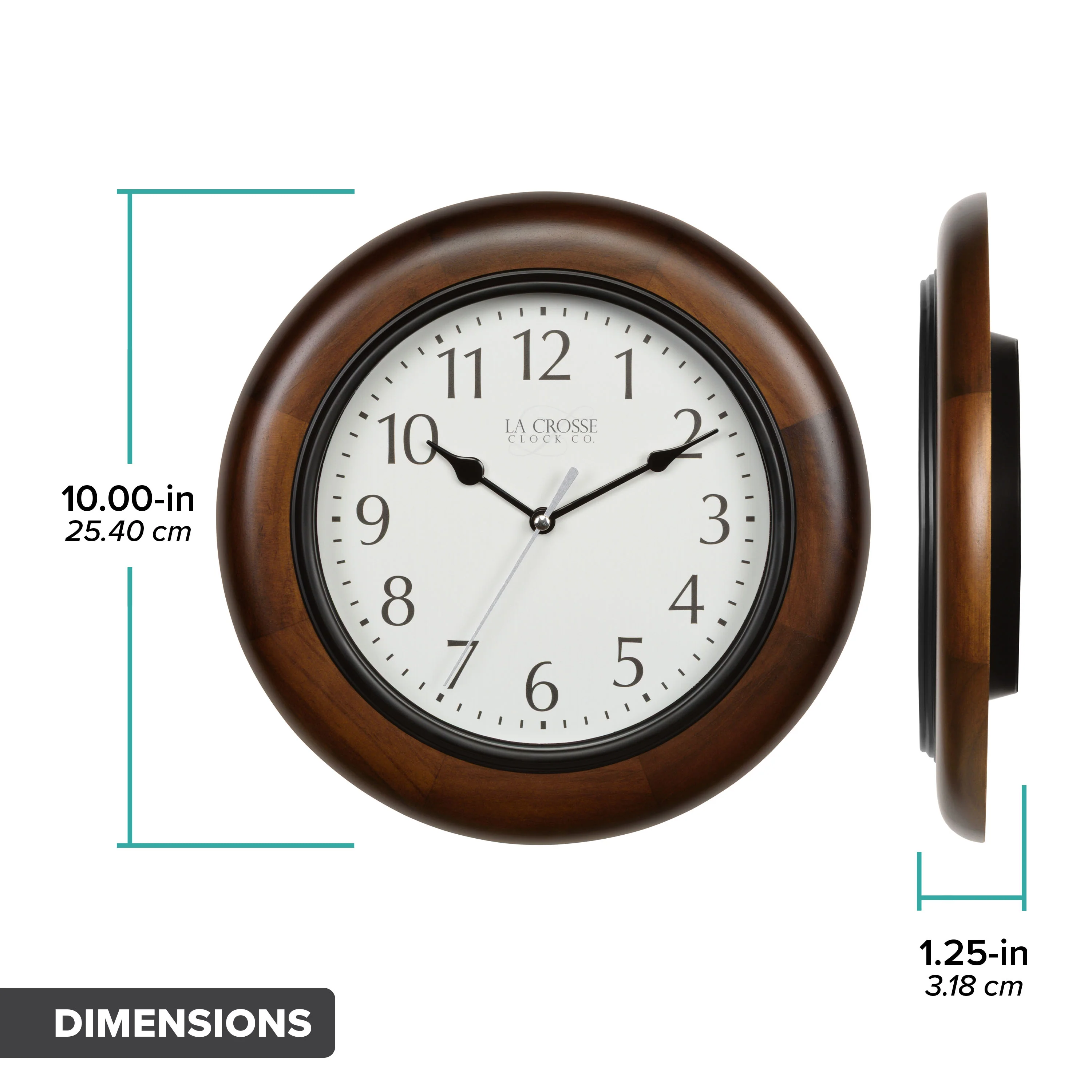 404-2625 10-inch Linwood Wall Clock - Image 8