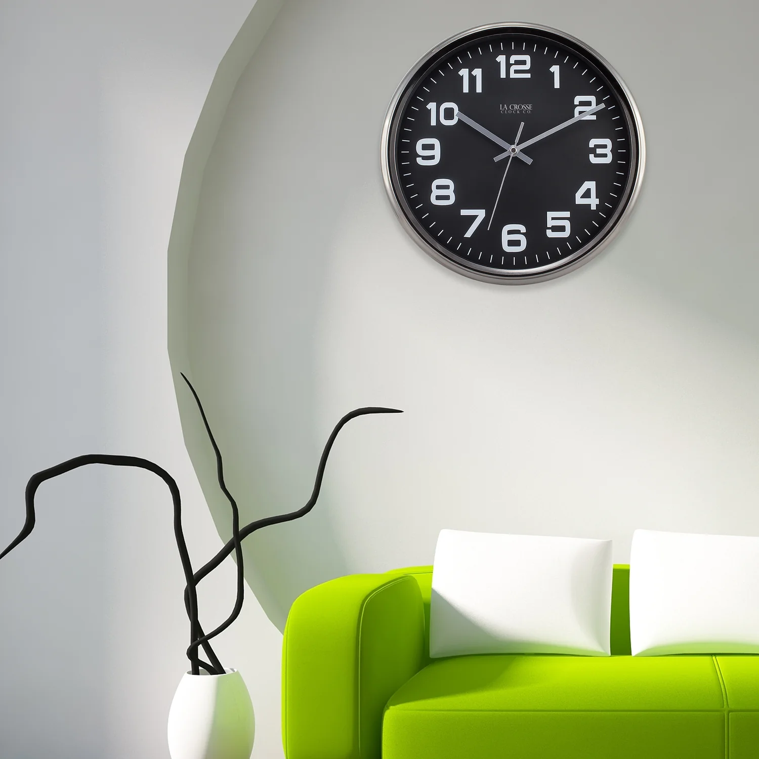 12 inch Metal Wall Clock - Image 2