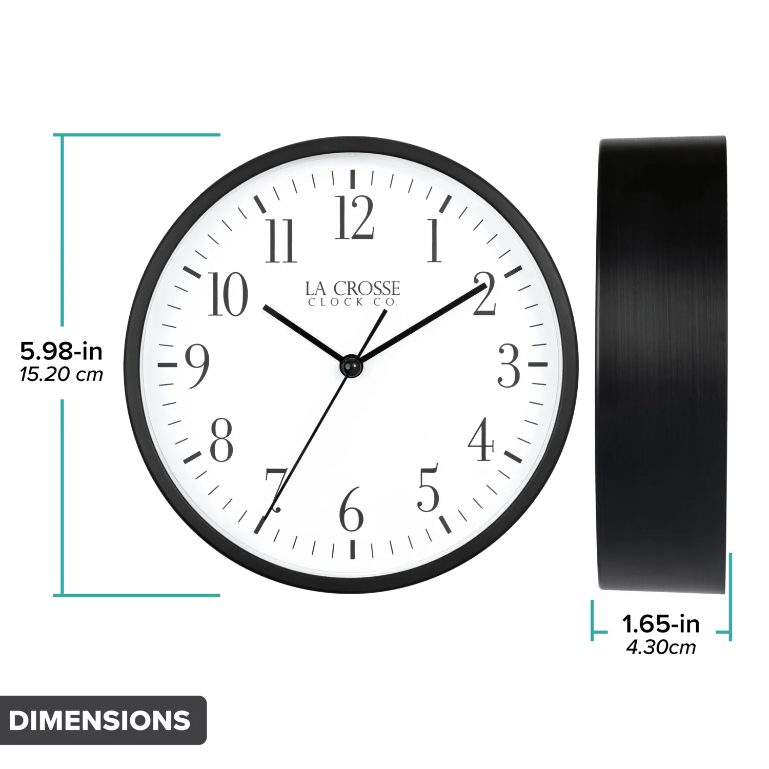 404-3015B 6-inch Ames Wall/Table Clock - Image 8