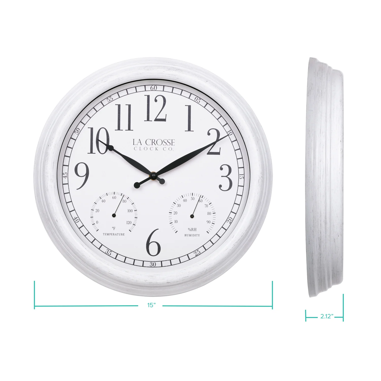 404-3015CC 15-inch Indoor/Outdoor Payton Wall Clock - Image 6