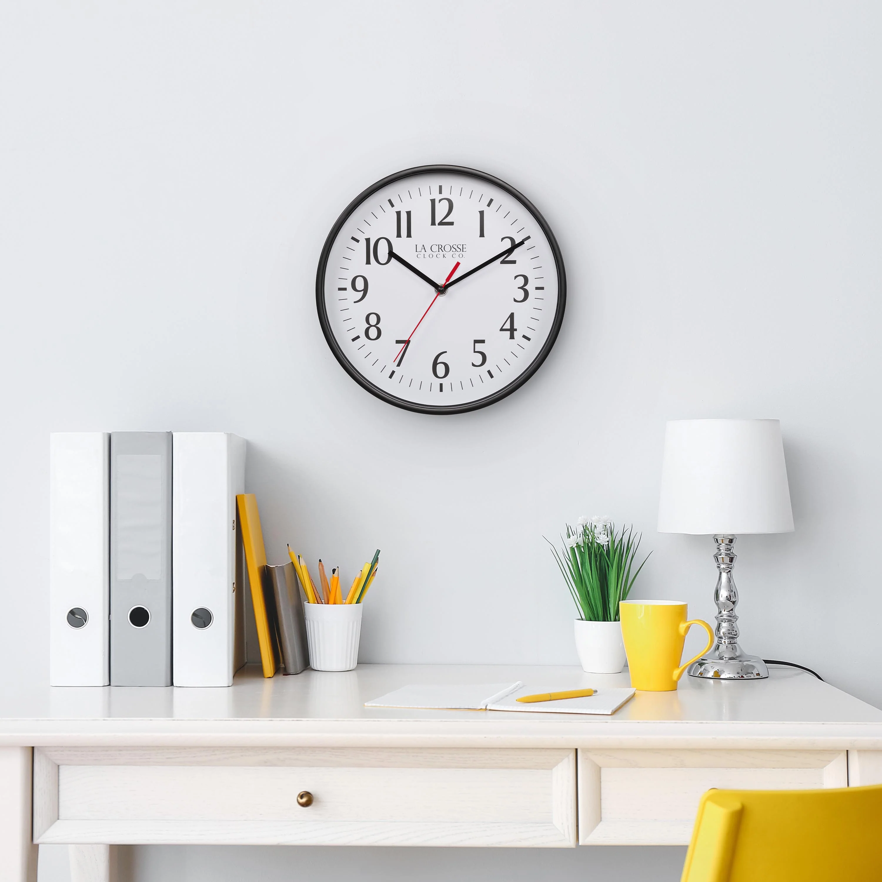 404-3025B 10-inch Basics Analog Wall Clock – Black - Image 3