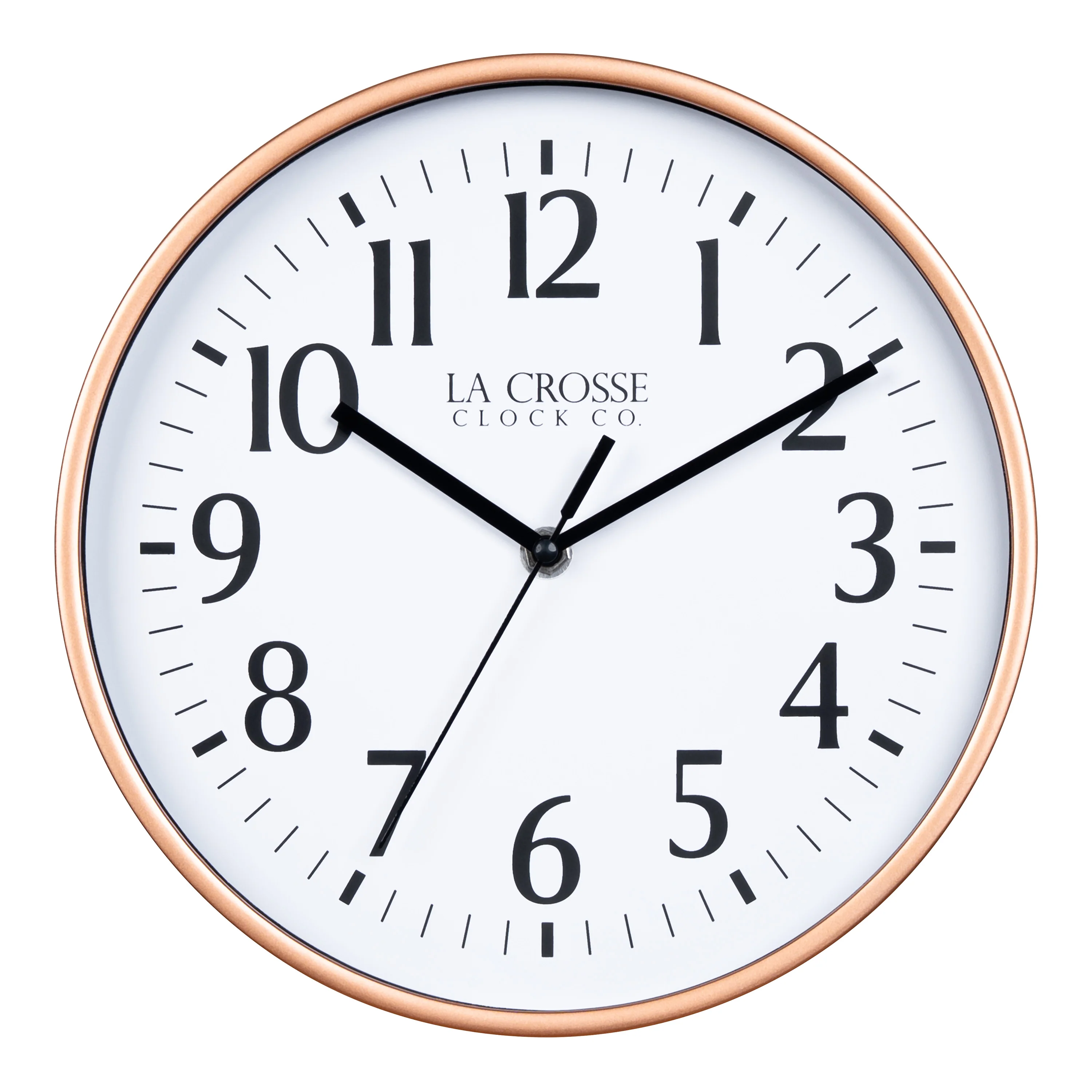 404-3025C 10-inch Basics Analog Wall Clock – Copper