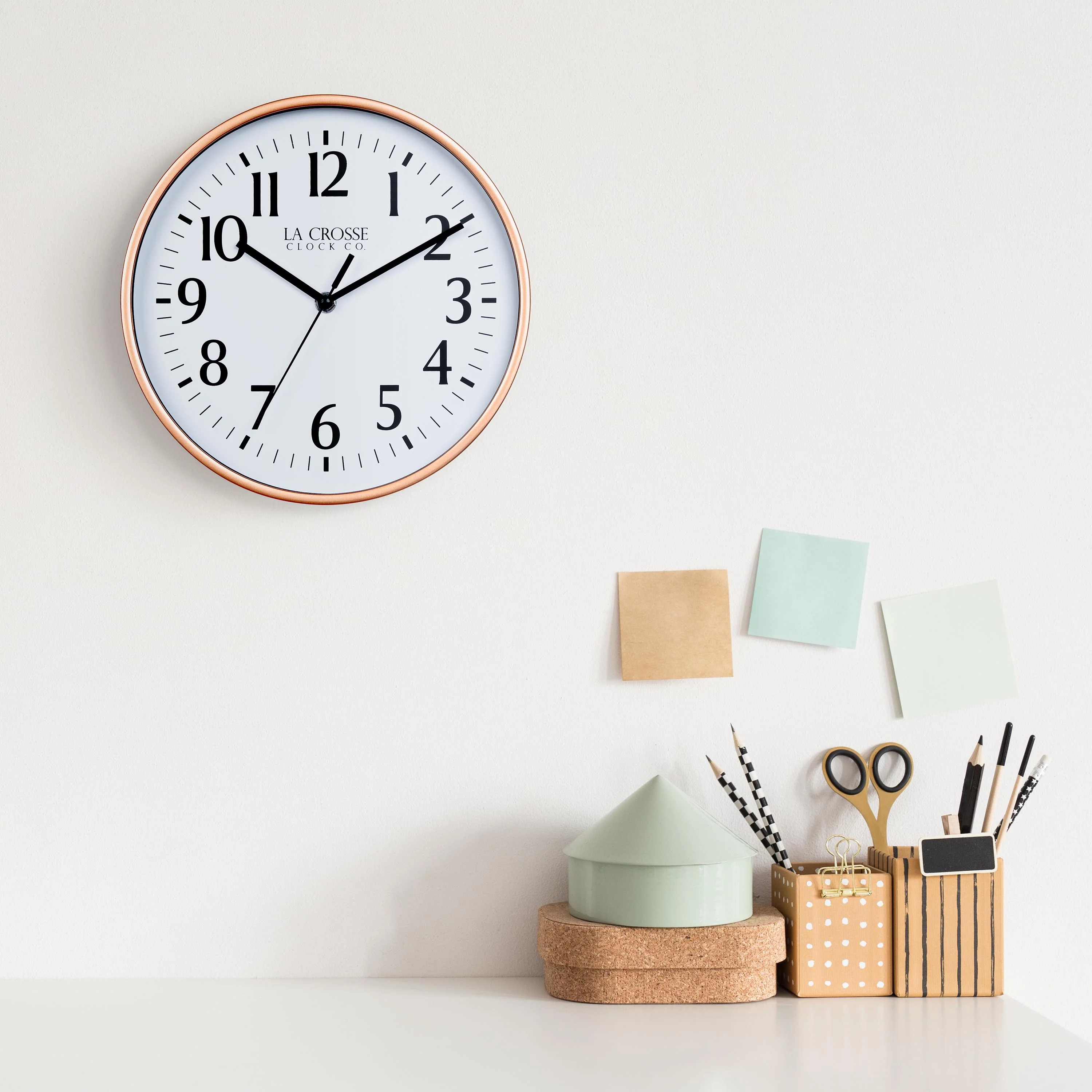 404-3025C 10-inch Basics Analog Wall Clock – Copper - Image 3