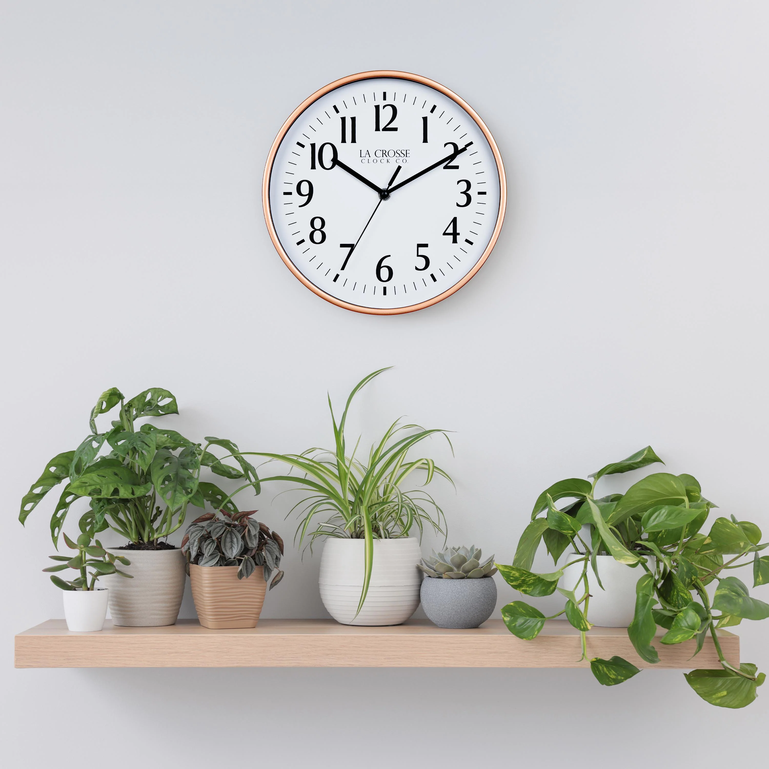 404-3025C 10-inch Basics Analog Wall Clock – Copper - Image 4