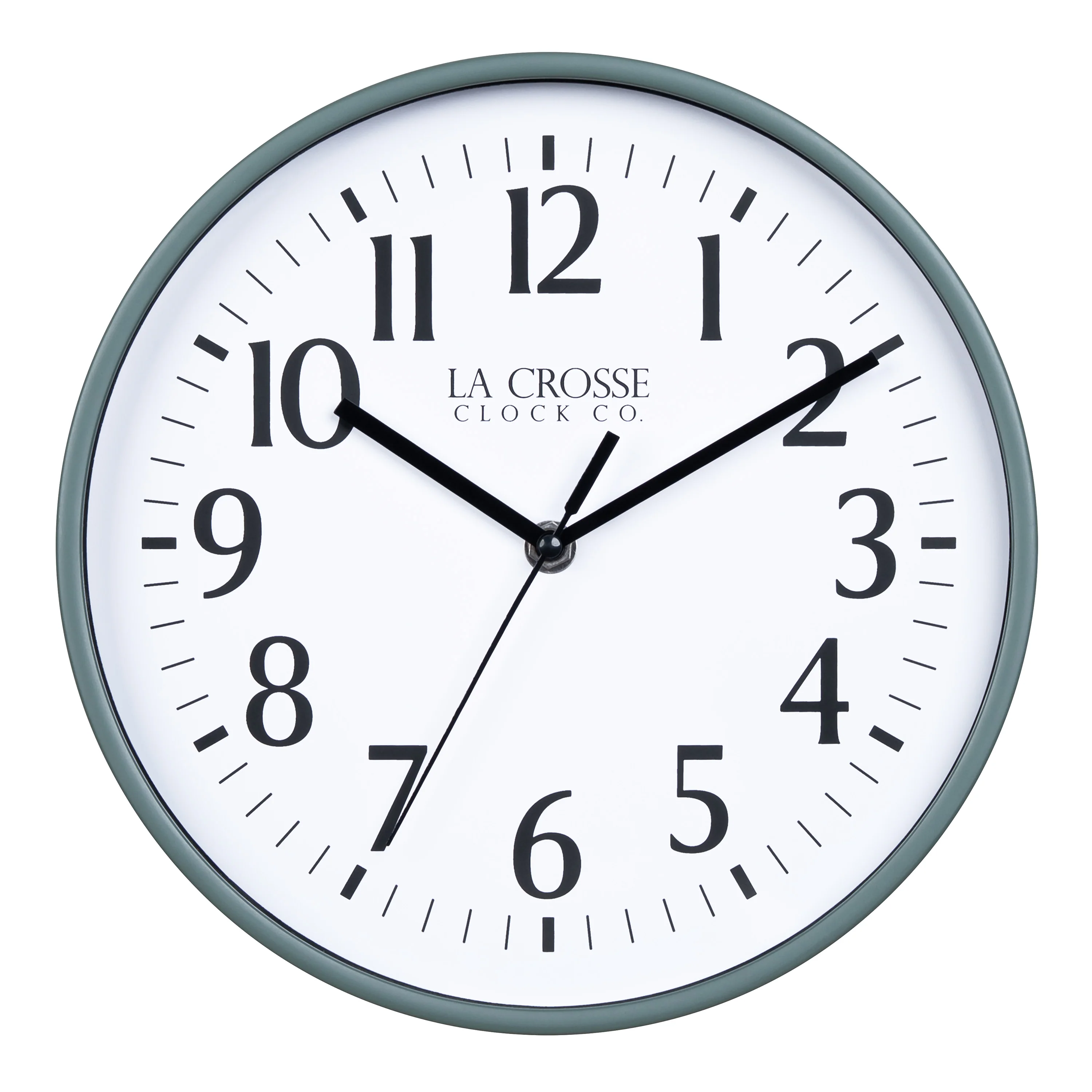 404-3025G 10-inch Basics Analog Wall Clock – Green